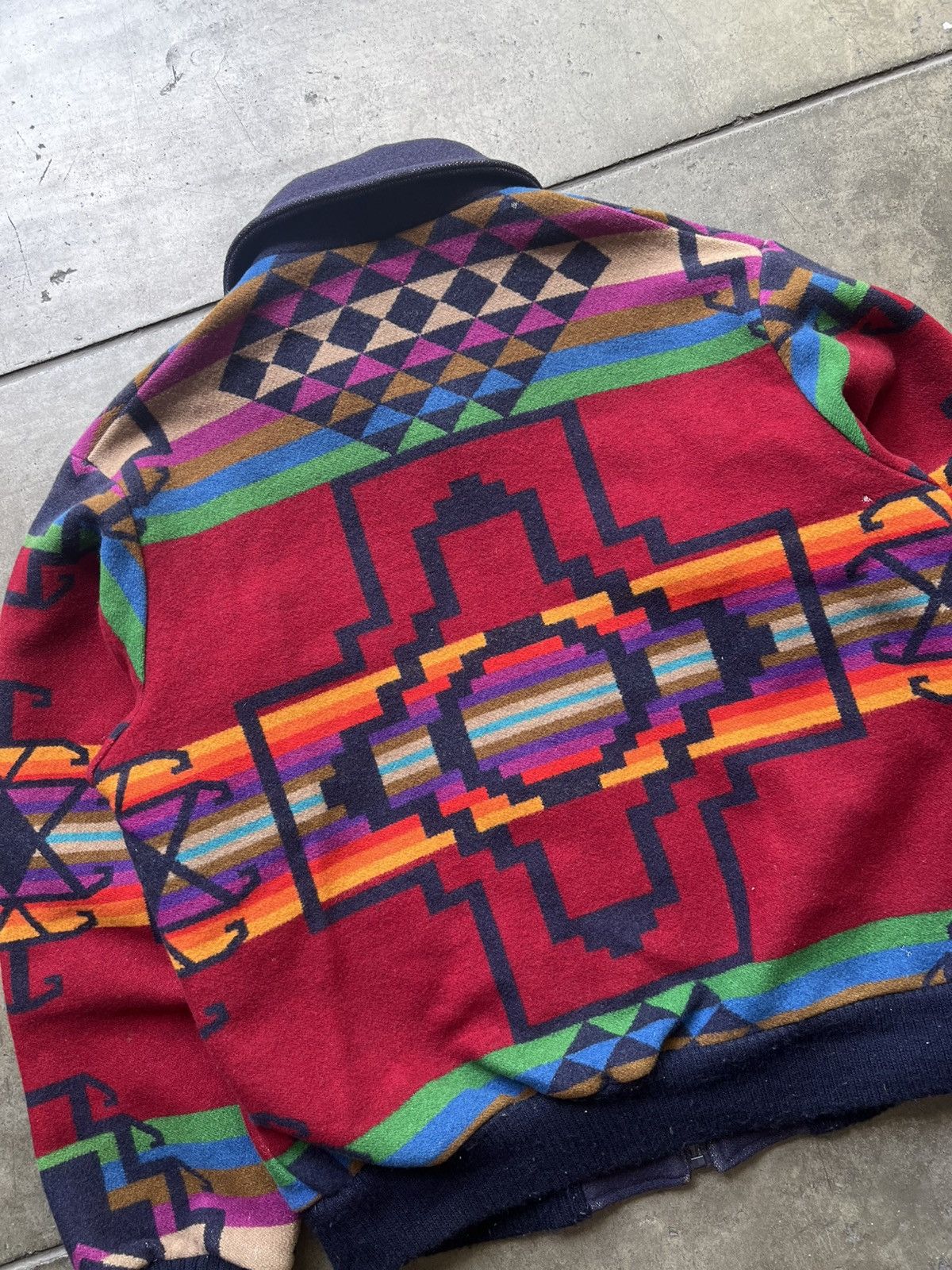 Vintage ‘70s Pendleton Aztec Blanket Wool Jacket Western Wear Size US L / EU 52-54 / 3 - 11 Thumbnail