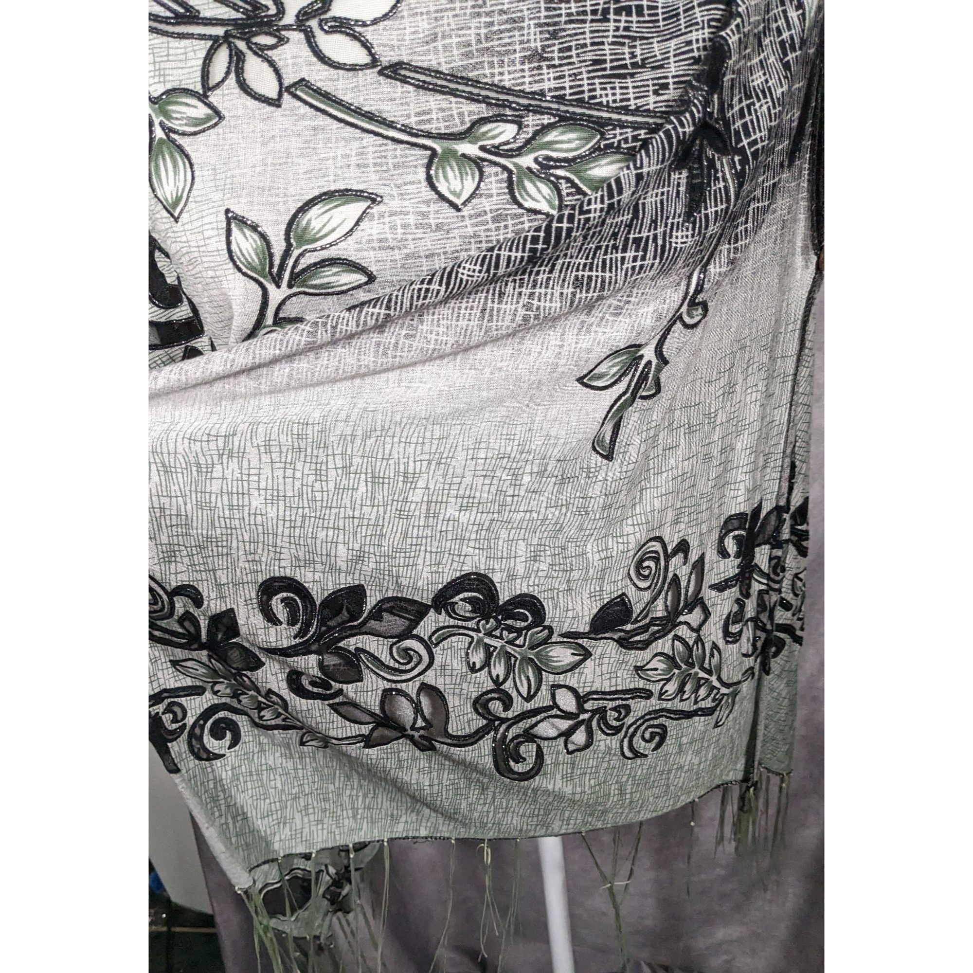 Other Whimsygoth Floral Scroll Burnout Multi-Way Scarf Size ONE SIZE - 9 Thumbnail