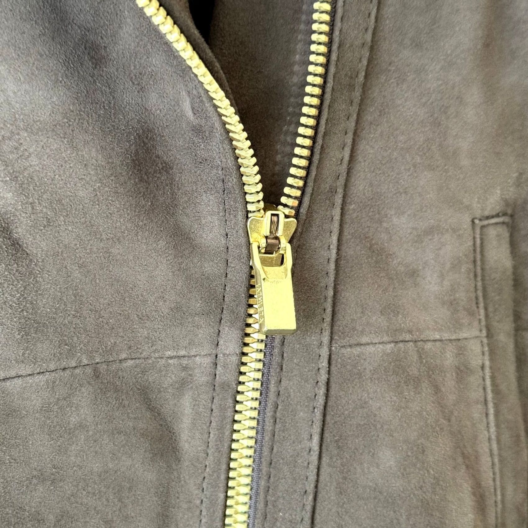 Athleta Athleta Leather Biker Jacket S Women Brown Asymmetrical Zip Suede-Effect Size S / US 4 / IT 40 - 6 Thumbnail
