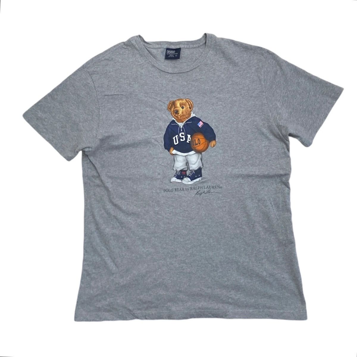 Polo Ralph Lauren Vintage Polo Bear Ralph Lauren NBA Basketball Tshirta Size L Size US L / EU 52-54 / 3 - 1 Thumbnail