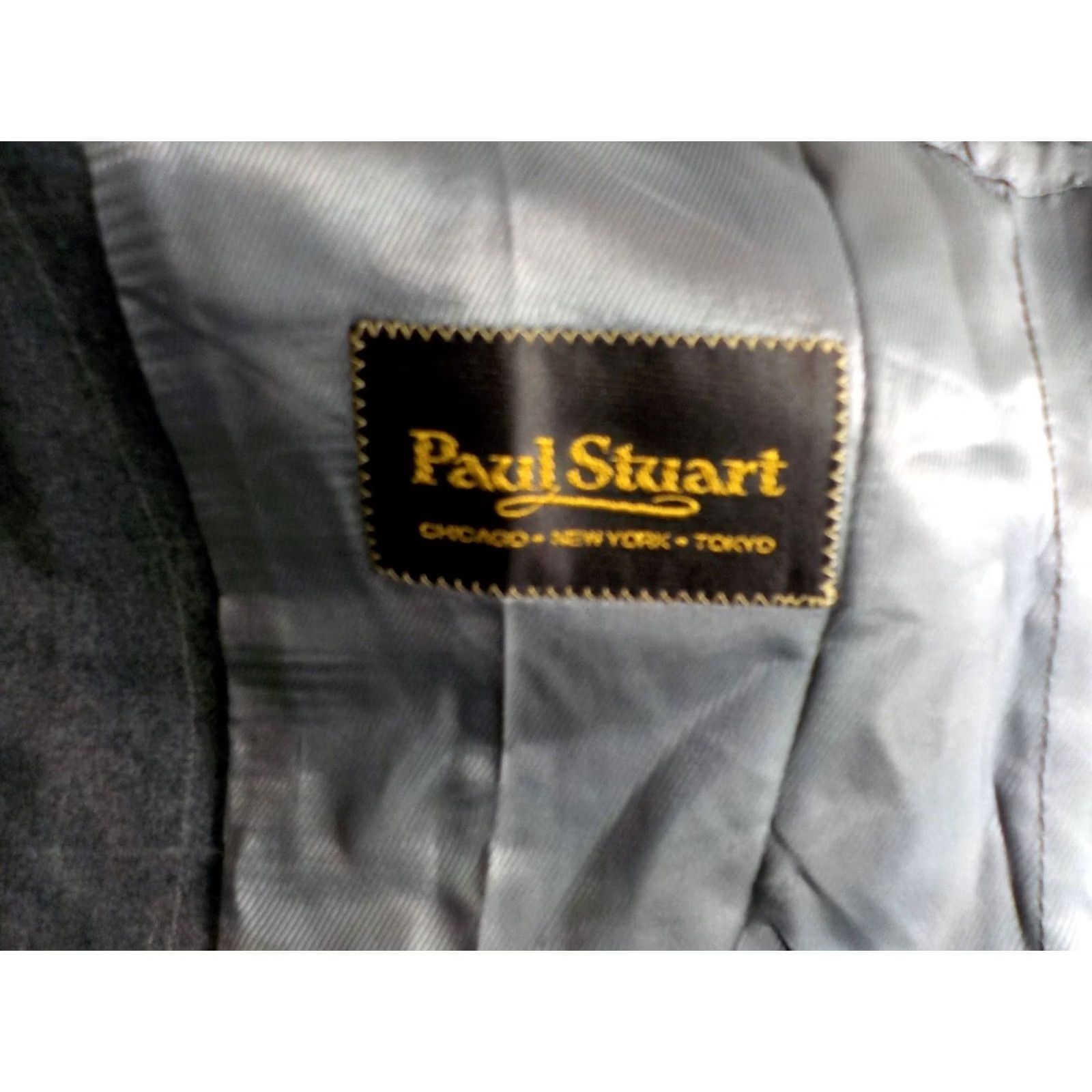 Paul Stuart VINTAGE Paul Stuart Blazer 3 Button Check Wool Gray White 38R Mens Size 38R - 6 Thumbnail