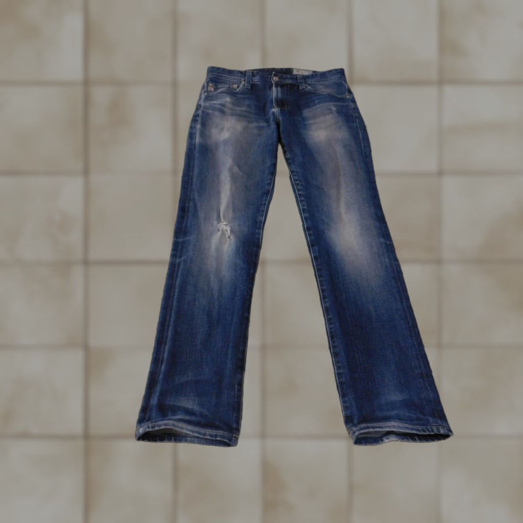 Denime AG Adriano Goldschmied Jeans Mens 30x34 Blue Denim 360 Straight Distressed Jeans Mens Slim Straight Denim 30x34 Blue Distressed Mens Size US 30 / EU 46 - 1 Thumbnail