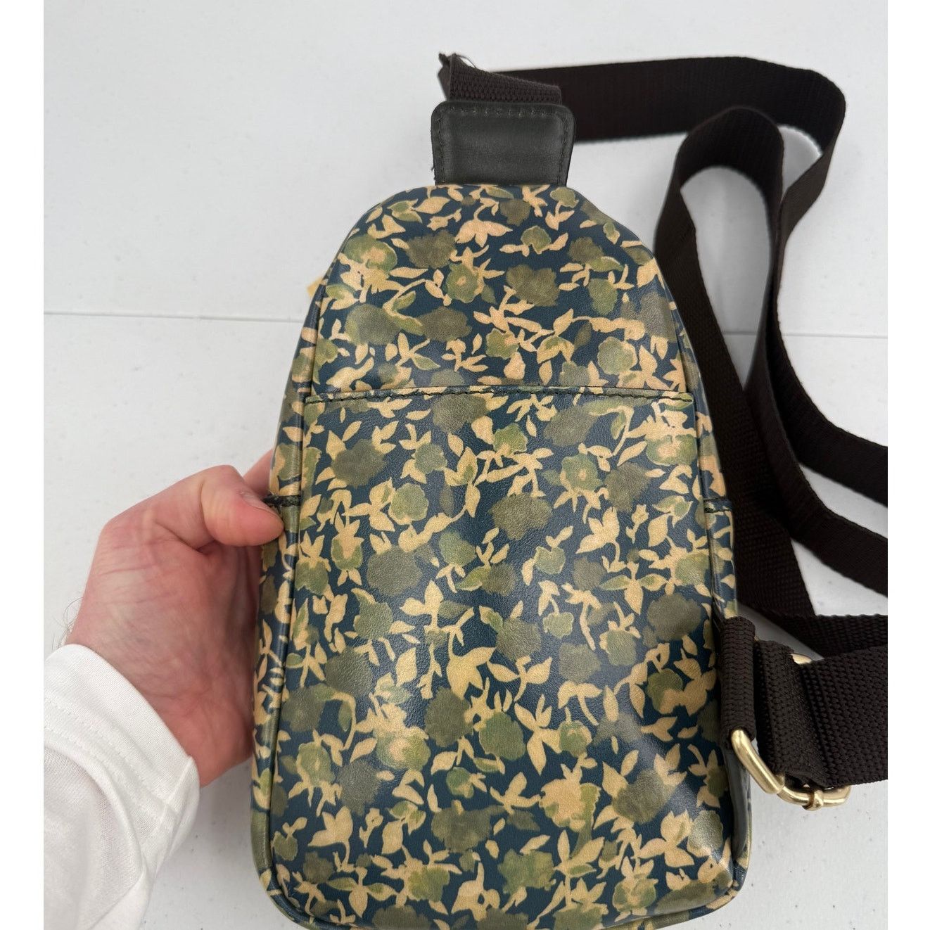 Patricia Nash NWT Patricia Nash Marisol Olive Groves Leather Sling Bag Size ONE SIZE - 4 Thumbnail