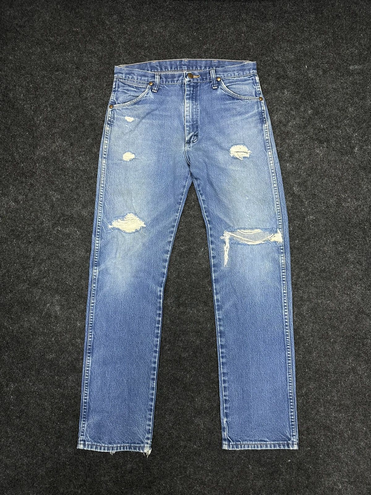 BUFFALO BOBS × Vintage × Wrangler Vintage 70s Wrangler Distressed Denim Size 32 F42 Size US 32 / EU 48 - 1 Thumbnail