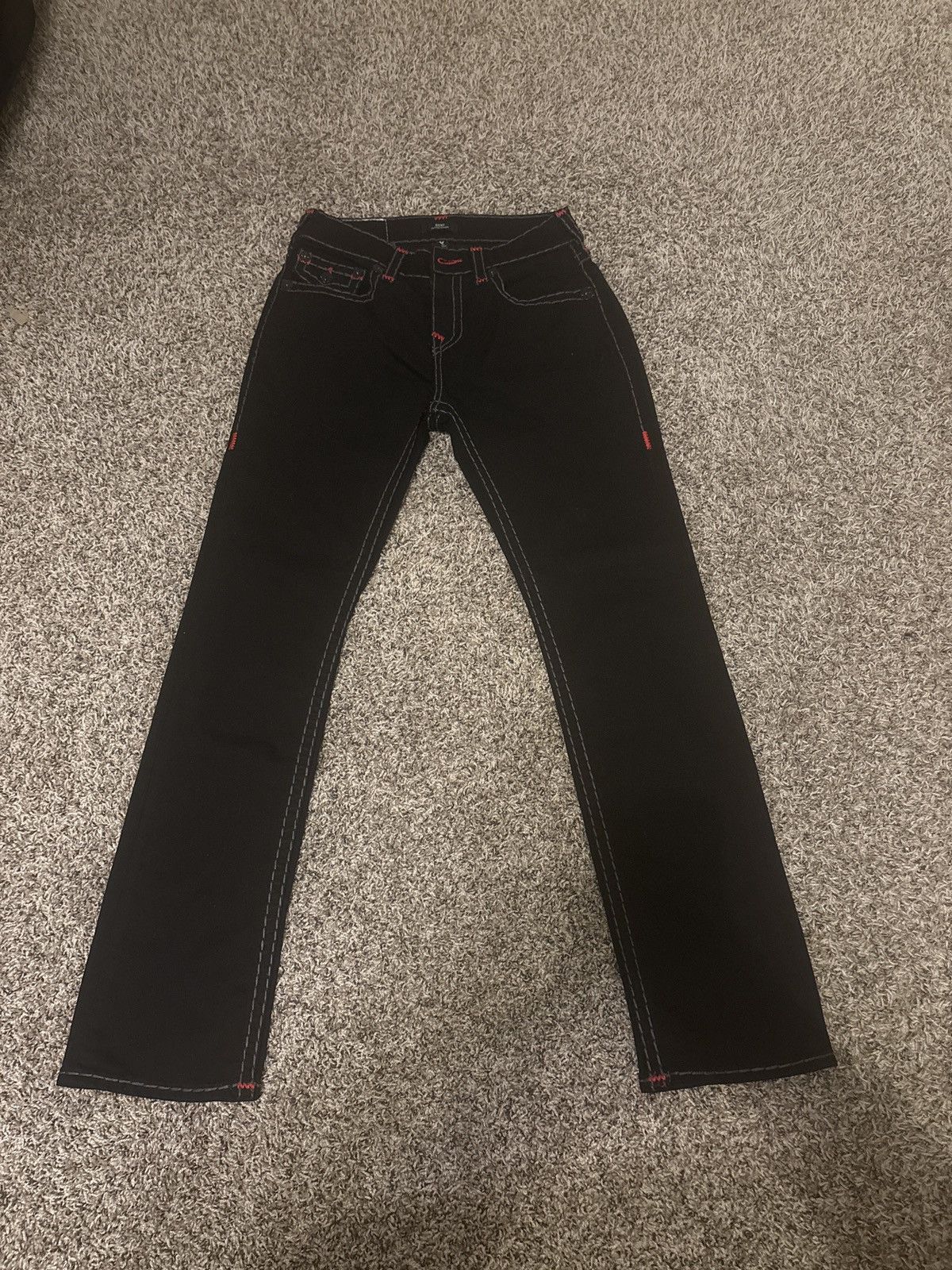 True Religion true religion black straight jeans Size US 30 / EU 46 - 1 Thumbnail