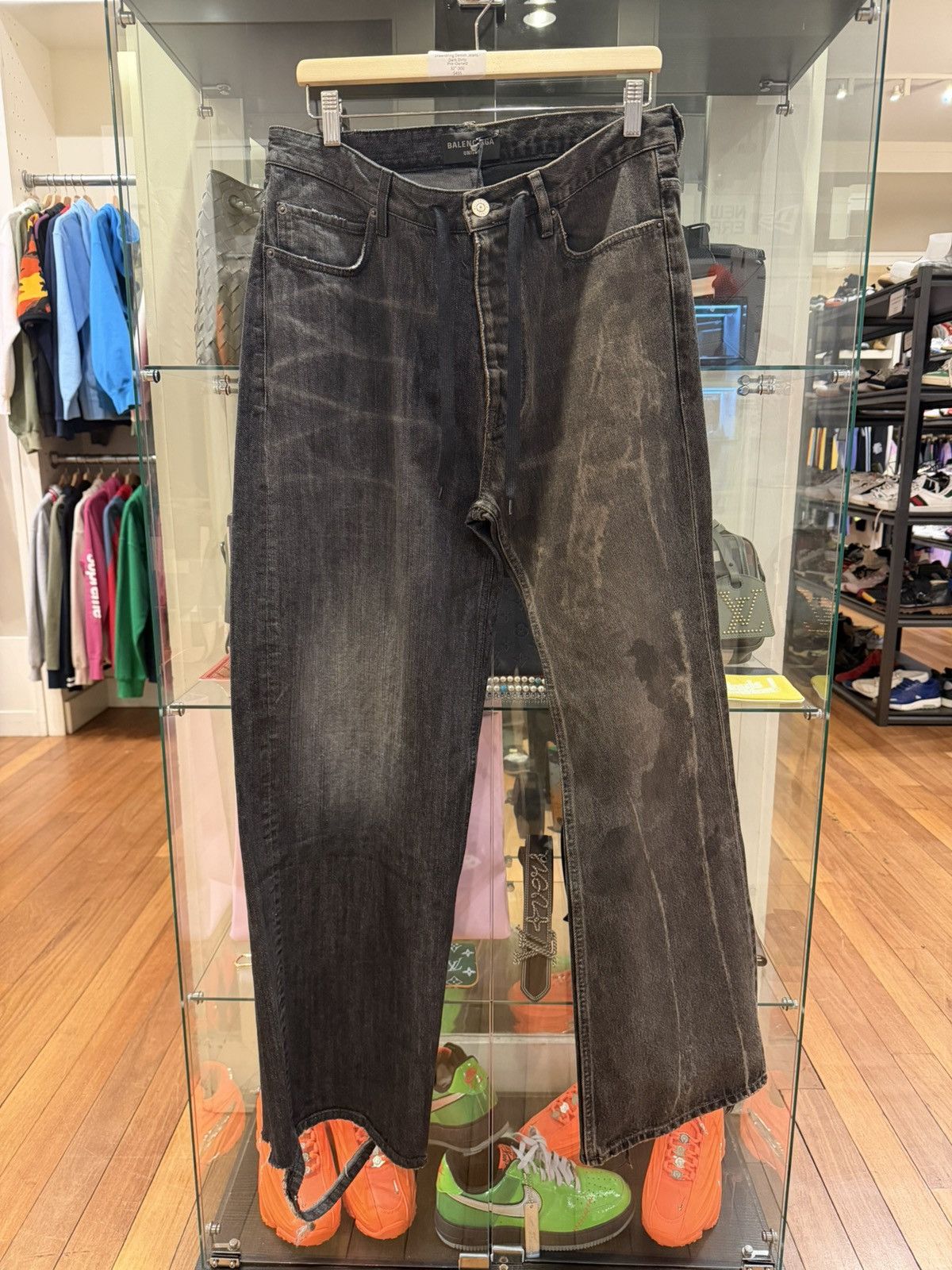 Balenciaga Balenciaga Split Cut Loose Drawstring Denim Jeans Size US 32 / EU 48 - 2 Thumbnail