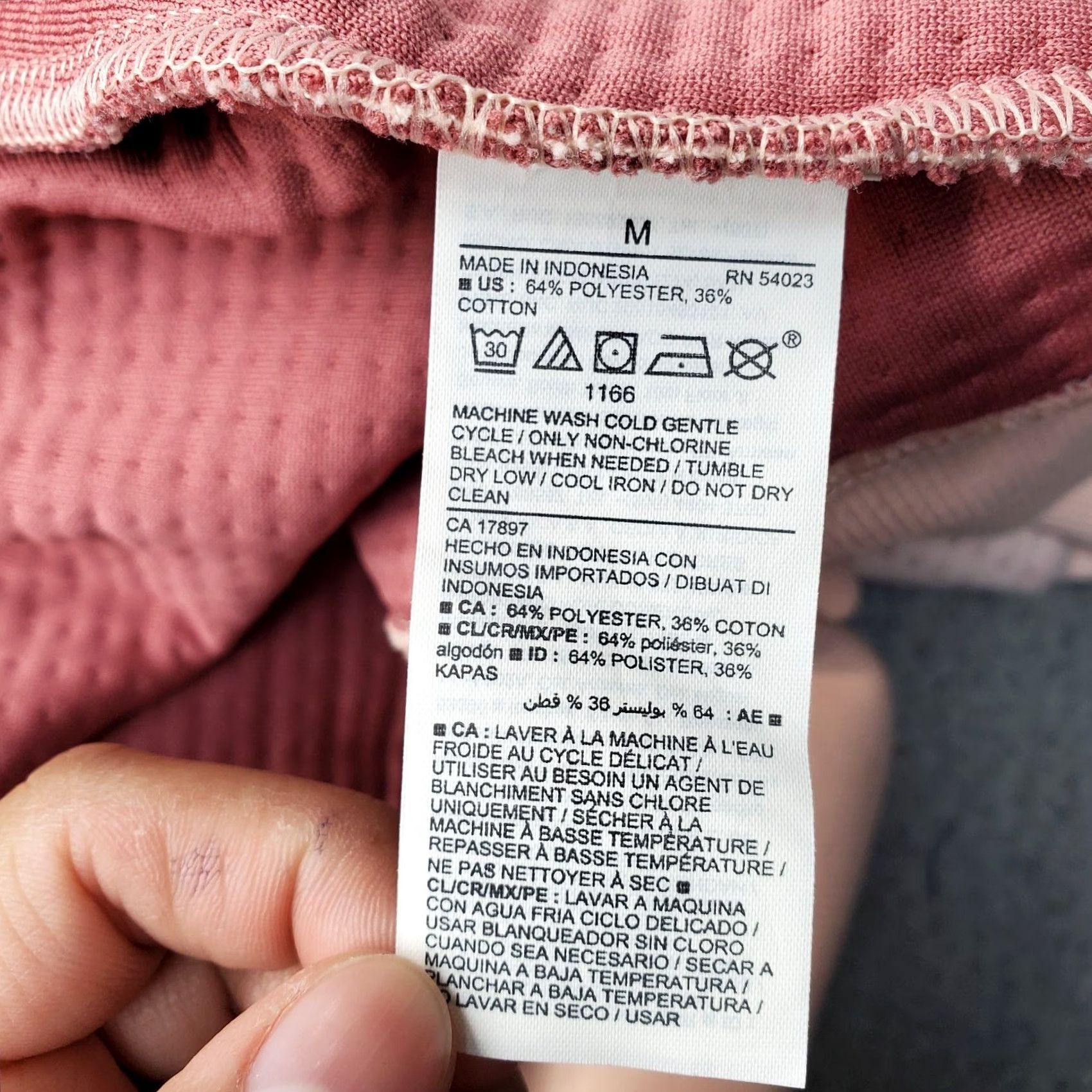 Vintage Zella Womens Full Zip Hoodie Pink Jacquard Long Sleeve Zipper Pocket EUC Size M Size M / US 6-8 / IT 42-44 - 6 Thumbnail