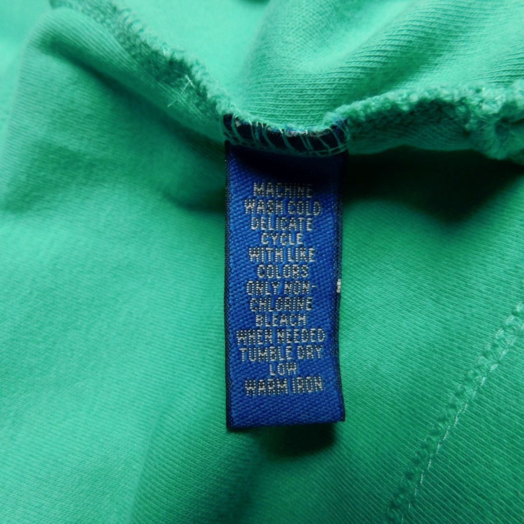 Vintage Karen Scott T-Shirt Adult Large Teal Cotton V-Neck Short Sleeve Casual Size L / US 10 / IT 46 - 4 Thumbnail