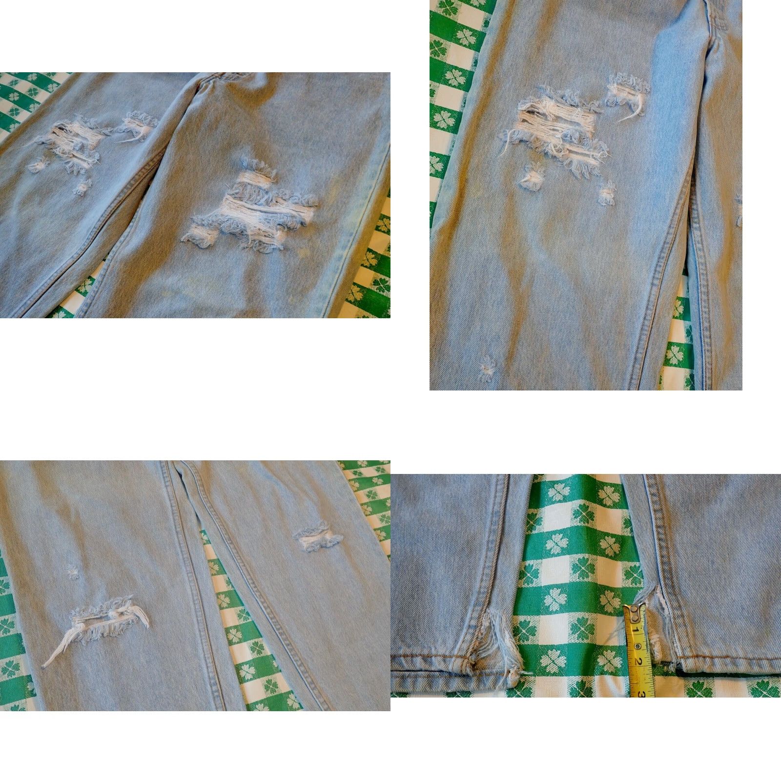 Levi's Vintage 90s Levi's Orange Tab Distressed Jeans Men’s Blue Denim 34x33 Mid Rise Relaxed Fit 500 Series USA Size US 34 / EU 50 - 8 Thumbnail