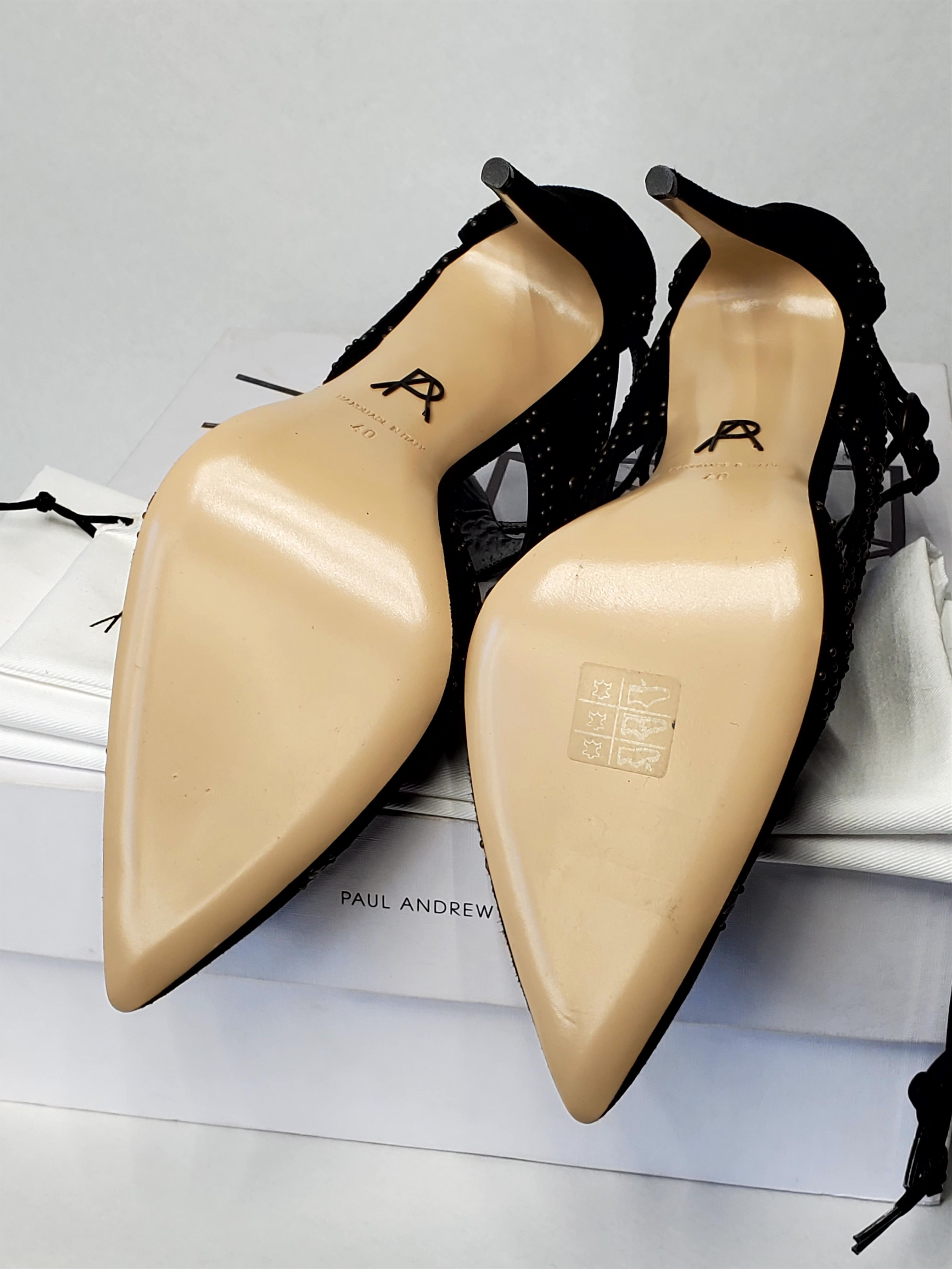 Paul Andrew Paul Andrew Sharifa Suede Sandals – NYFW 2016 Runway Size US 9 / IT 39 - 6 Thumbnail