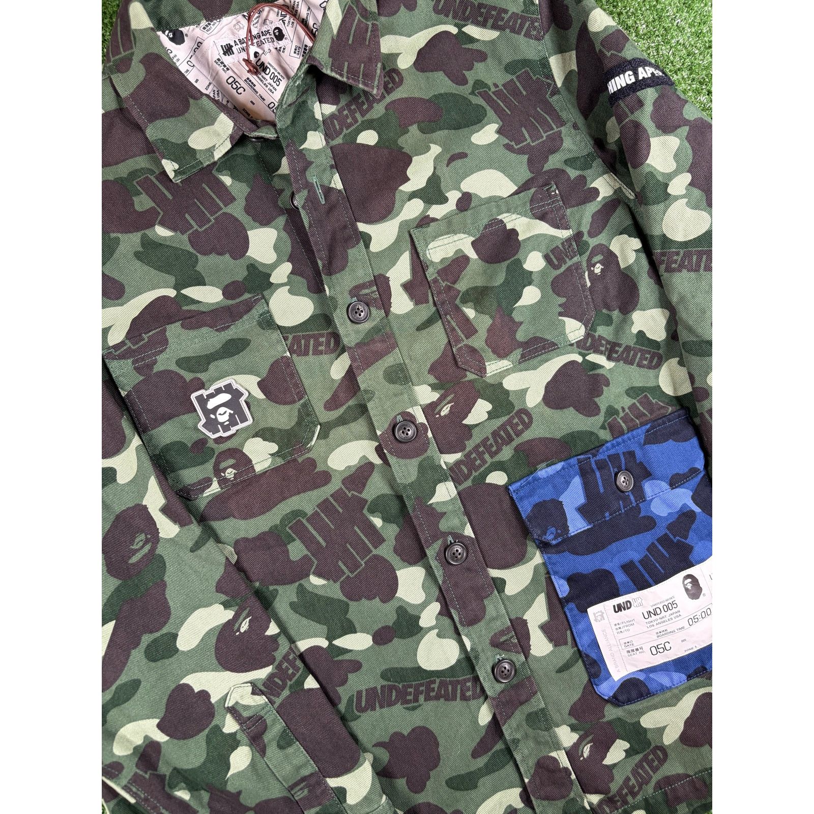 Bape BAPE X Undefeated Color Camo Flannel Jacket Size Large Size US L / EU 52-54 / 3 - 8 Thumbnail