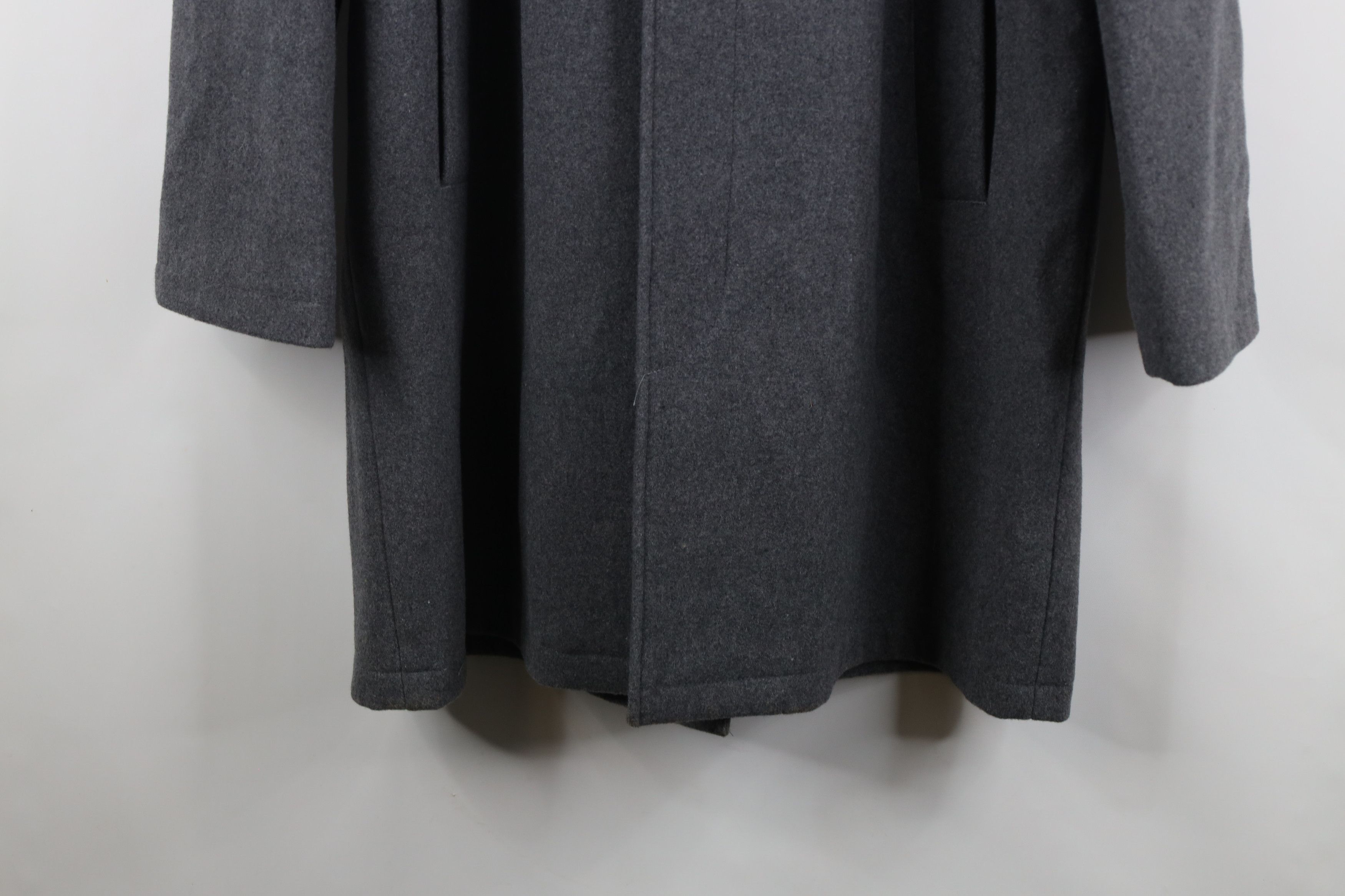 Lands' End × Vintage Lands End Full Length Collared Overcoat Jacket Heather Gray Size US L / EU 52-54 / 3 - 4 Thumbnail