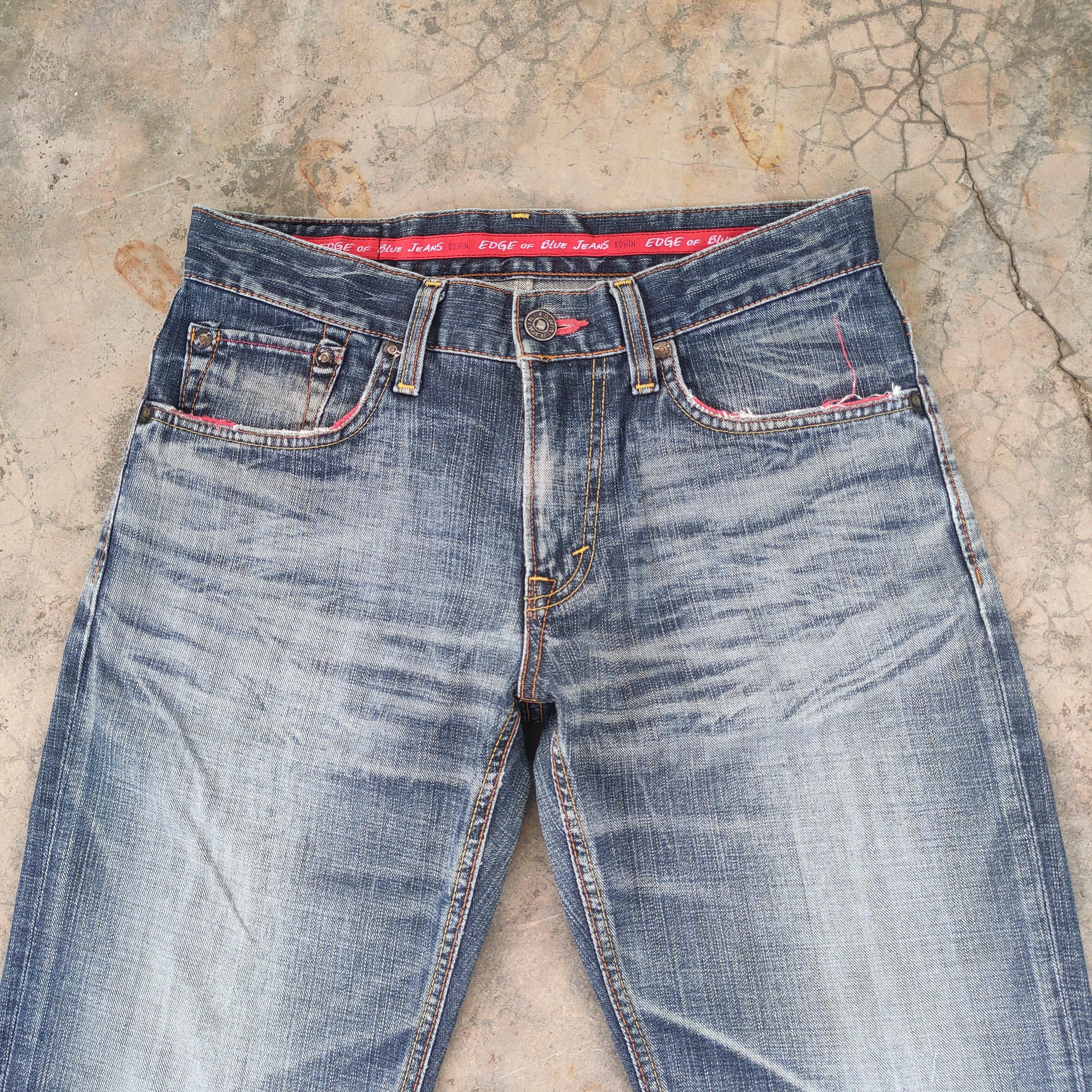 Edwin W32 VINTAGE EDWIN 503 FADED DISTRESSED DENIM JEAN PANTS Size US 32 / EU 48 - 3 Thumbnail
