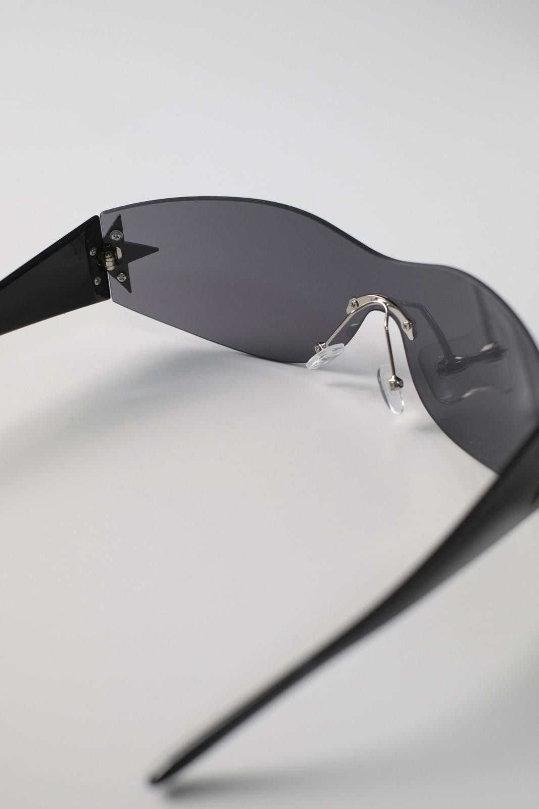 Other Y2k Vtg Avant Garde Cyber Punk Black Sunglasses Unisex OS Size ONE SIZE - 4 Thumbnail