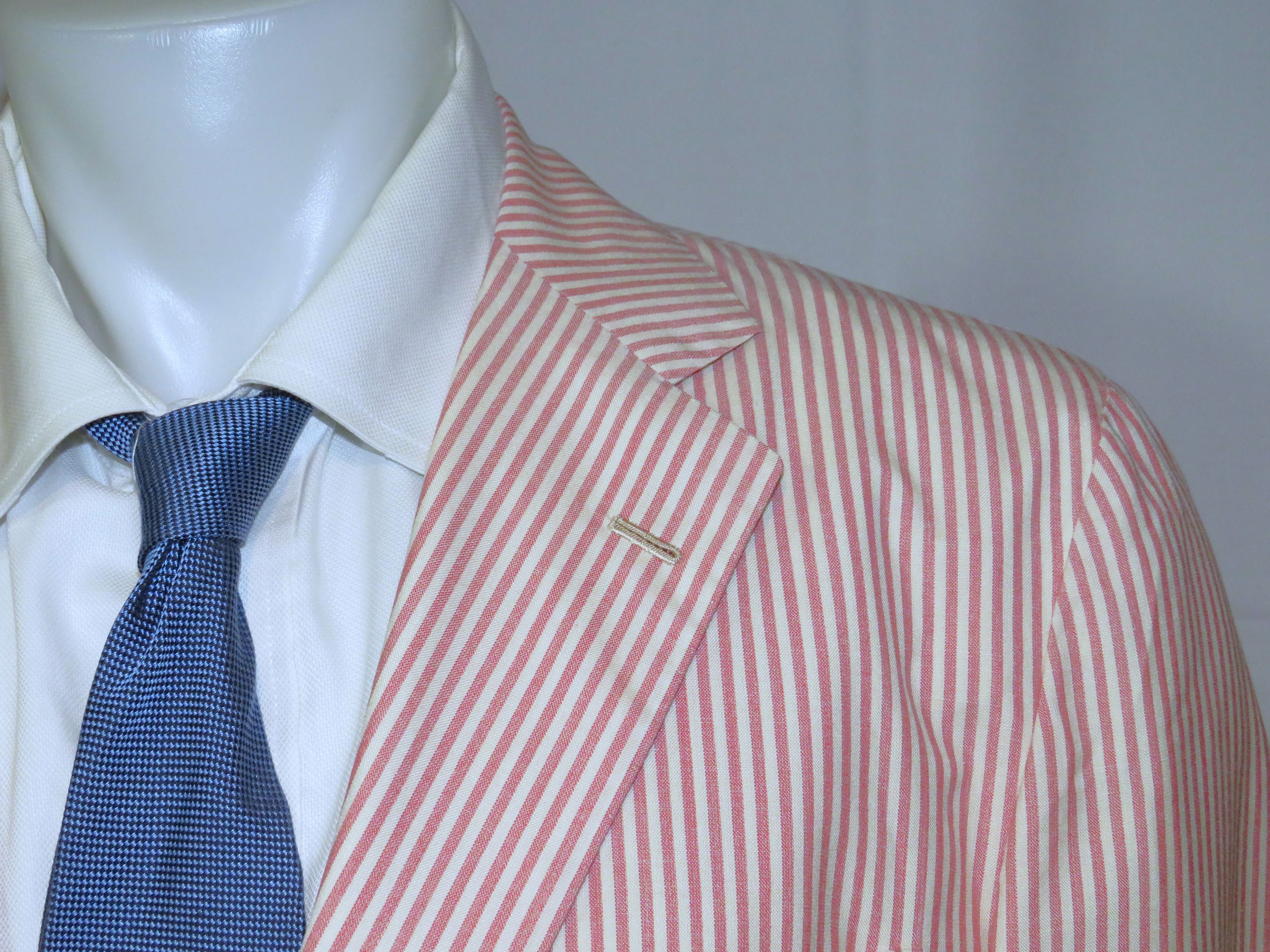 Kiton Cashmere Blend White Red Stripe Three/Two Blazer 44R NWT Size 44R - 5 Thumbnail