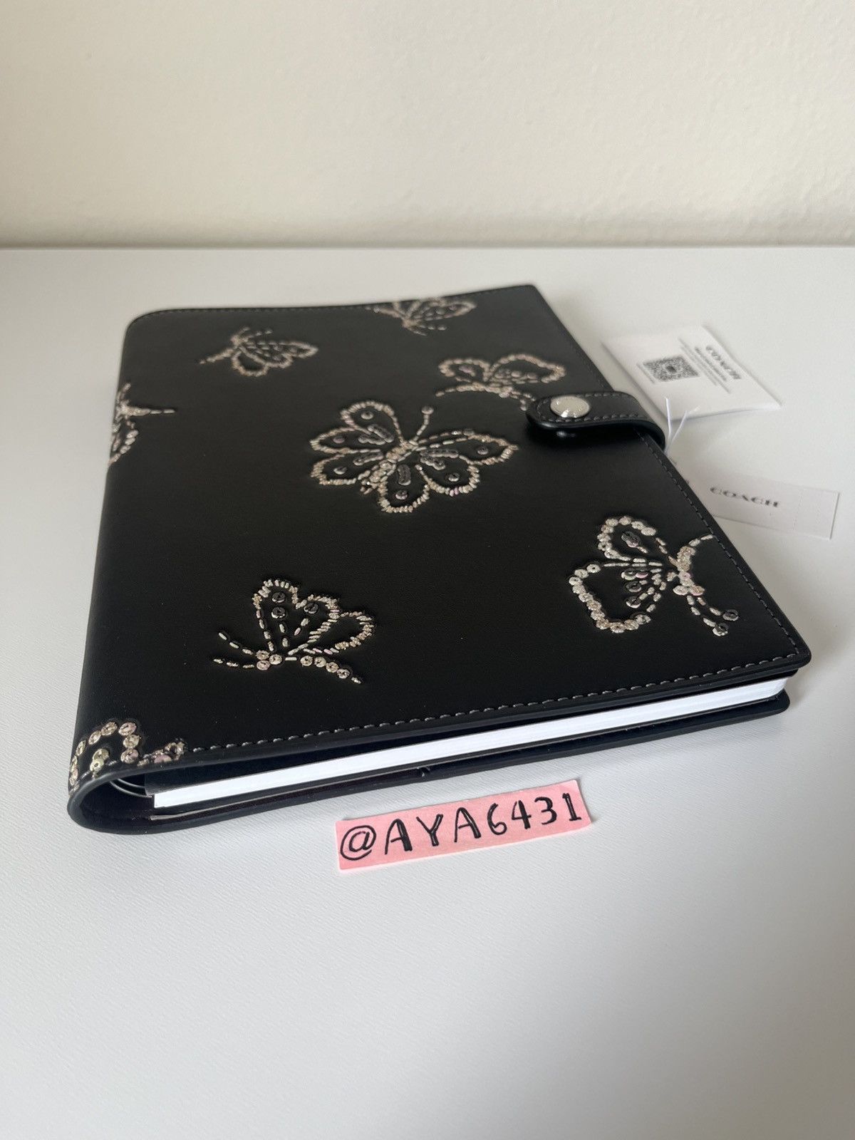 Coach Coach Notebook With Butterfly Print Size ONE SIZE - 3 Thumbnail