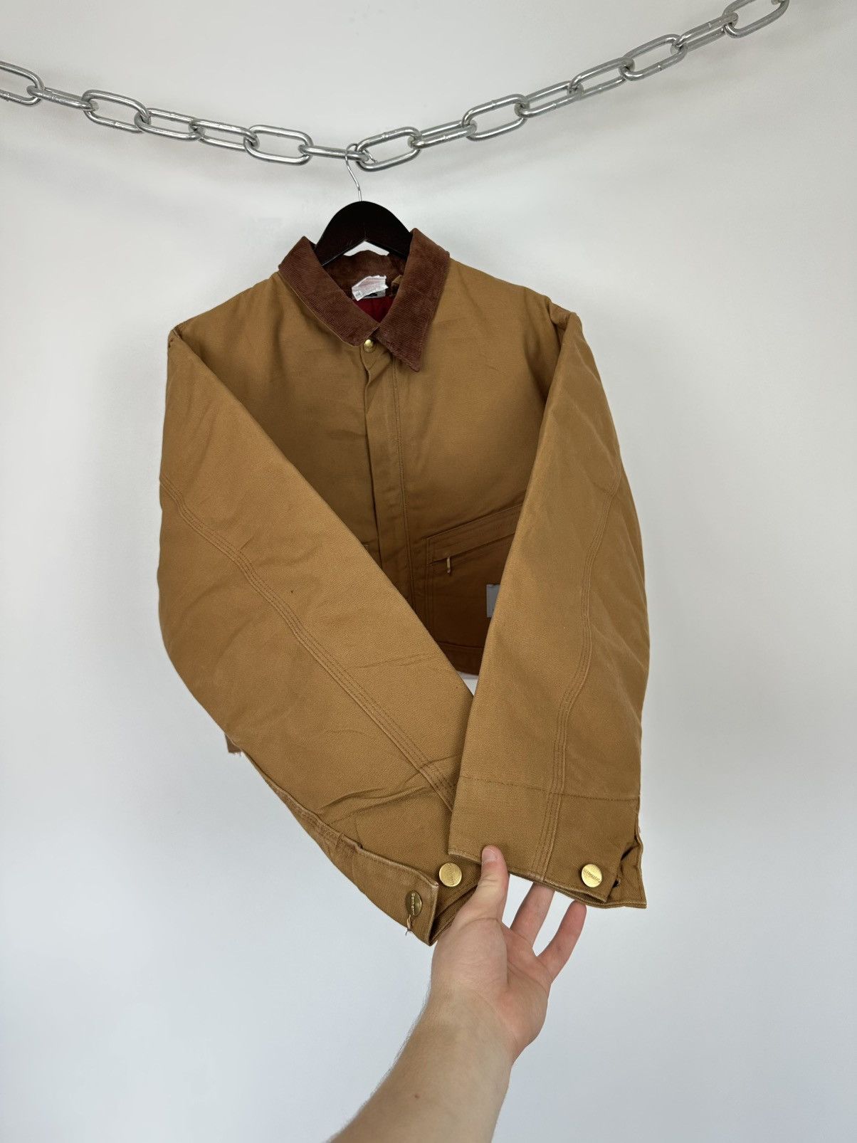 Carhartt Vintage 90s Carhartt Made In USA Cropped Boxy Detroit Jacket Size US S / EU 44-46 / 1 - 8 Thumbnail
