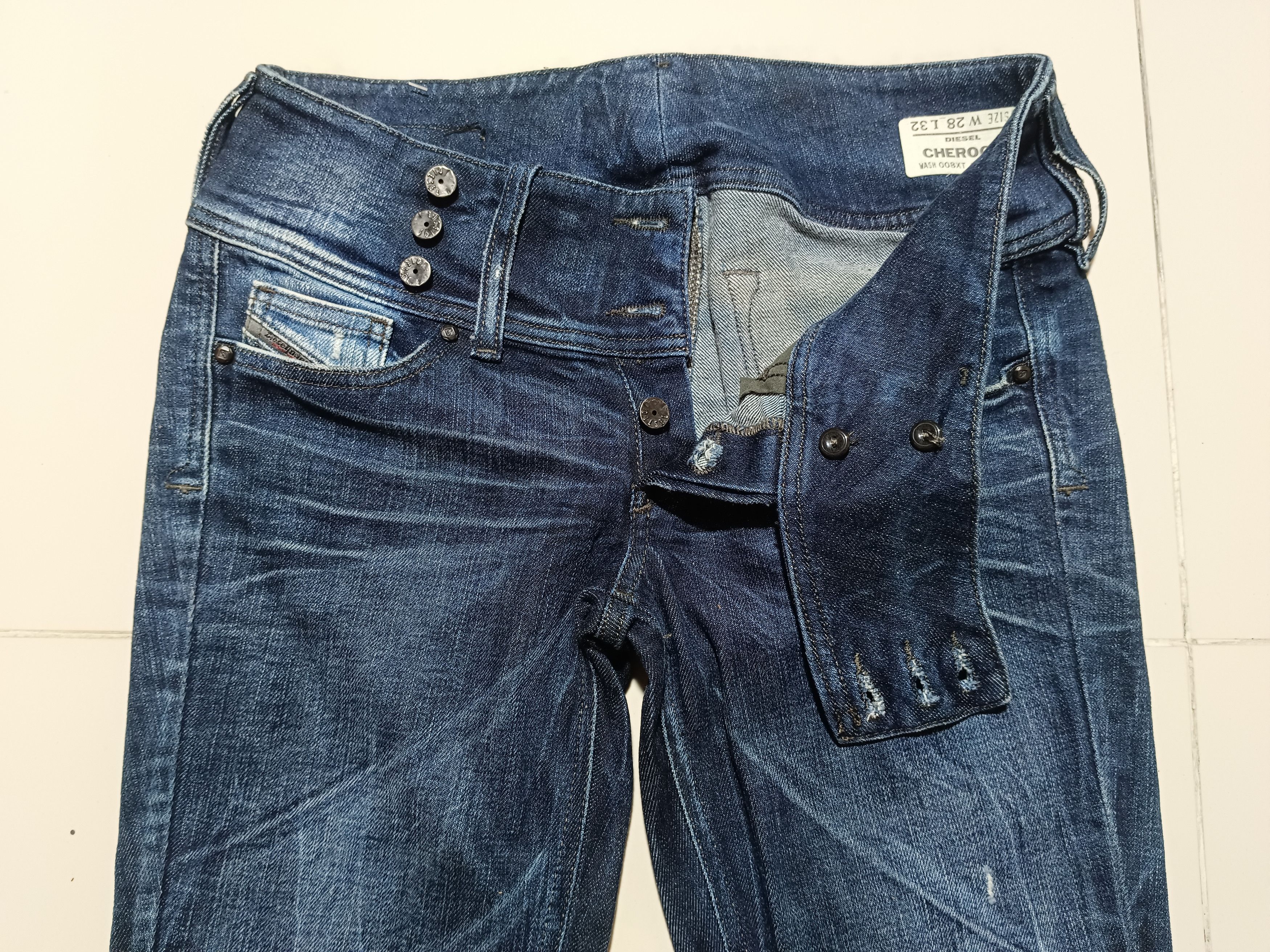 If Six Was Nine × Le Grande Bleu (L.G.B.) Vintage Flare Diesel Denim Jeans Size US 28 / EU 44 - 7 Thumbnail
