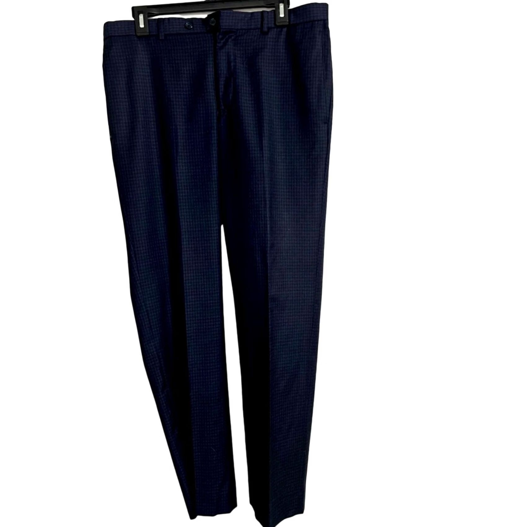ELLIATT Piattelli Dress Pants NavyBlue Plaid 34 Regular 30 Inseam Men’s Eliot Shirt? Size US 34 / EU 50 - 2 Thumbnail