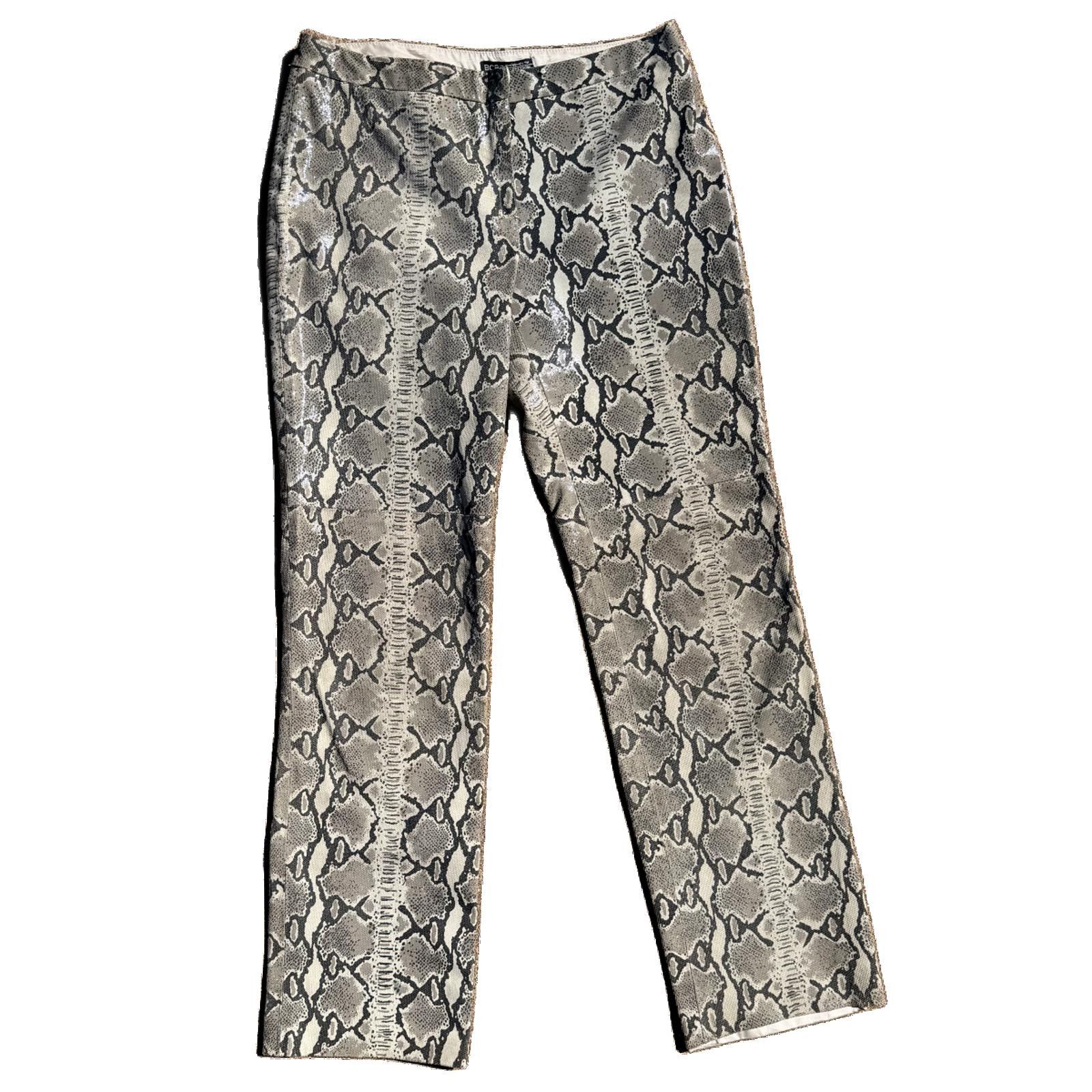 BCBGeneration BCBG Snakeskin Leather Pants Y2K Size 36" / US 14 / IT 50 - 5 Thumbnail
