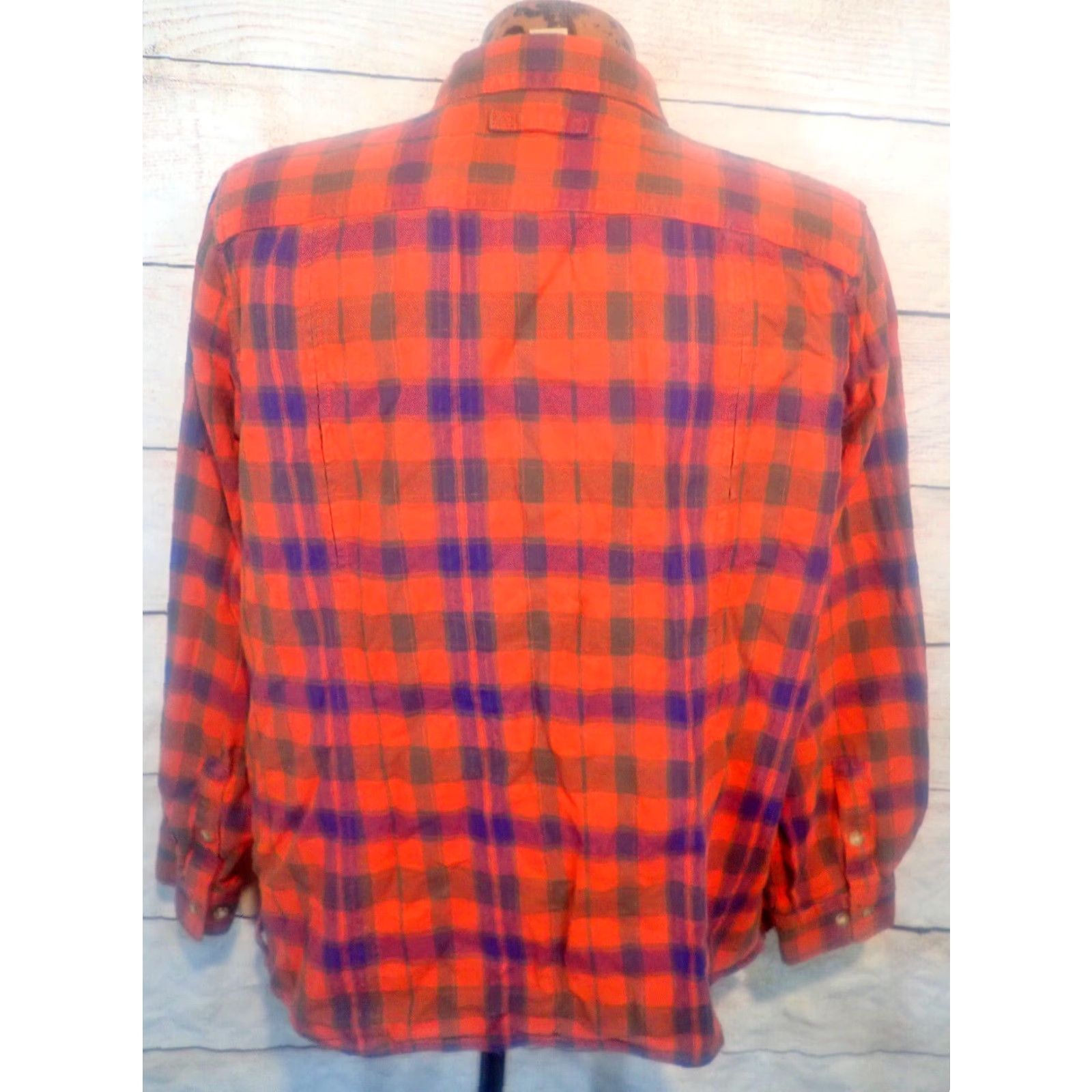 Duluth Trading Company Duluth Trading Womens XL Shirt Plaid Red Blue Flannel Lens Cleaner Free Swingin' Size XL / US 12-14 / IT 48-50 - 3 Thumbnail