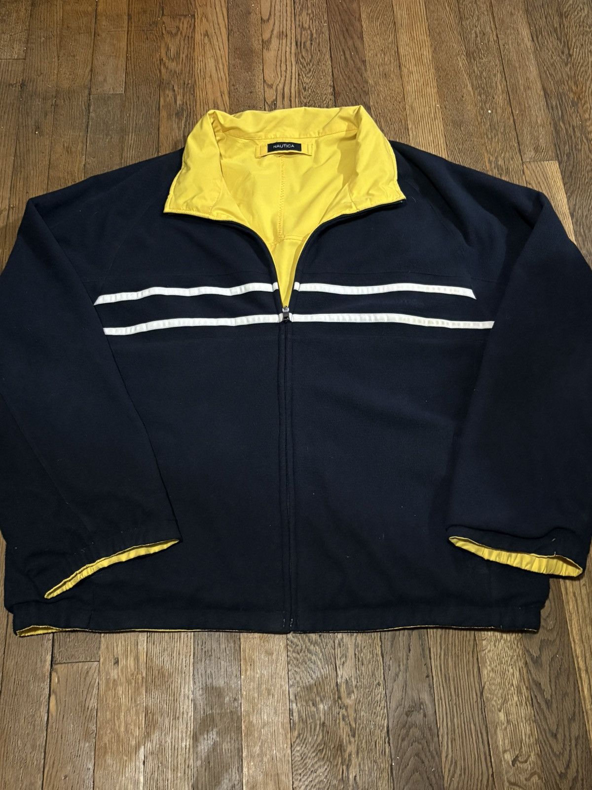Nautica × Vintage NAUTICA Reversible Fleece jacket Size US XL / EU 56 / 4 - 1 Thumbnail