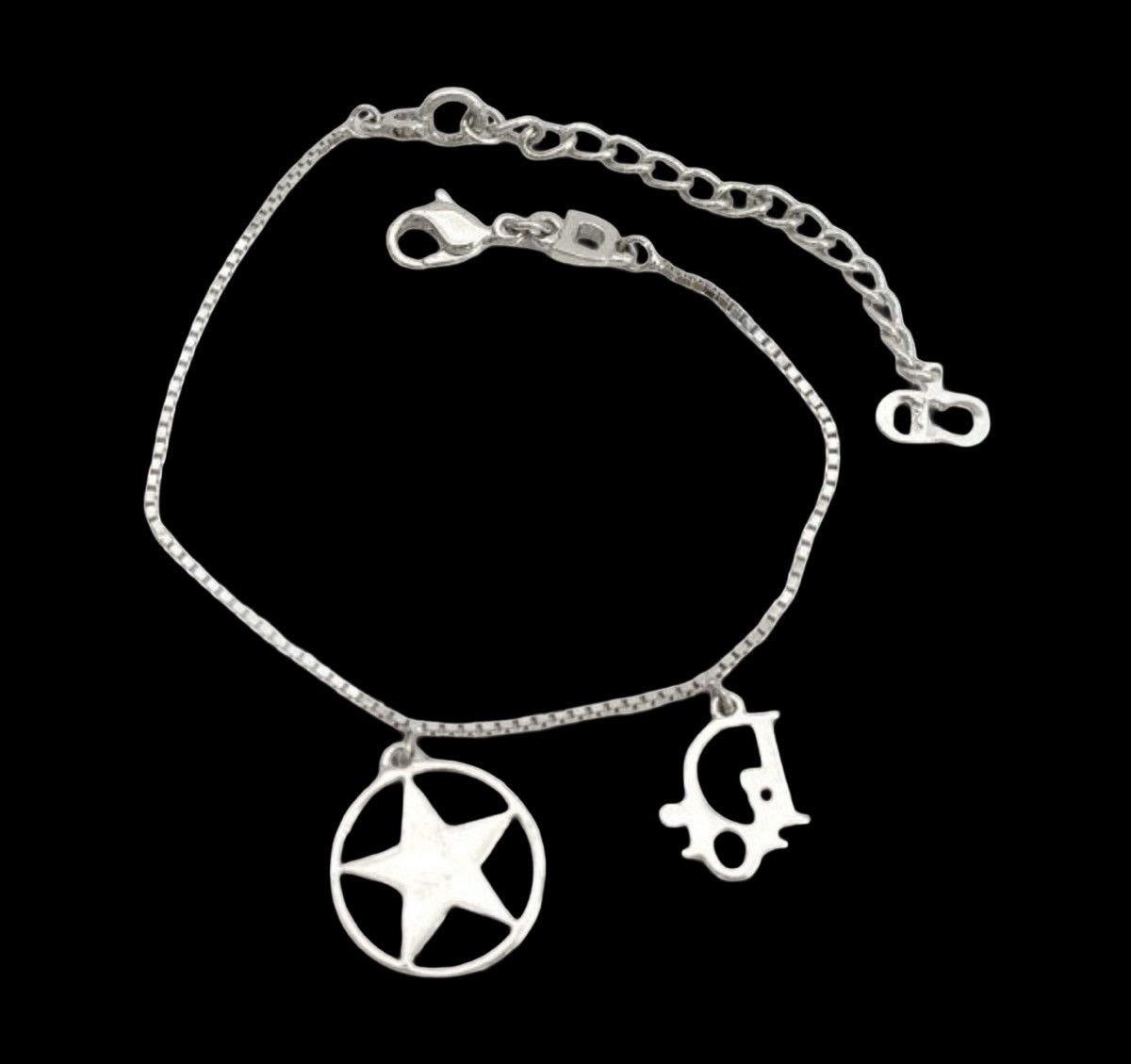 Dior Christian Dior Silver Star & "Dior" Logo Charm Bracelet Size ONE SIZE - 2 Thumbnail