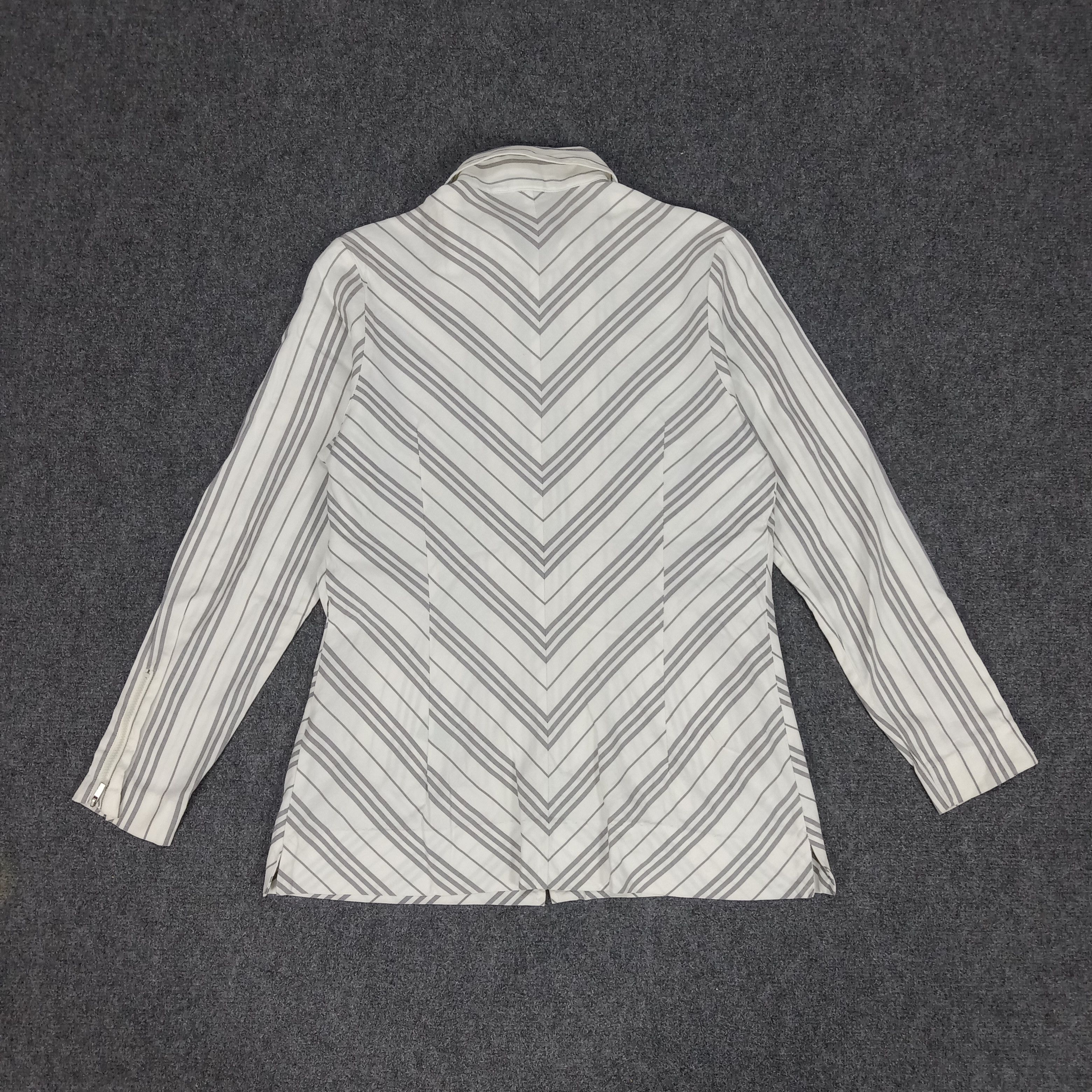 Burberry × Vintage Burberry London Designer Brand Stripes Shirt Jacket Size XS / US 0-2 / IT 36-38 - 5 Thumbnail