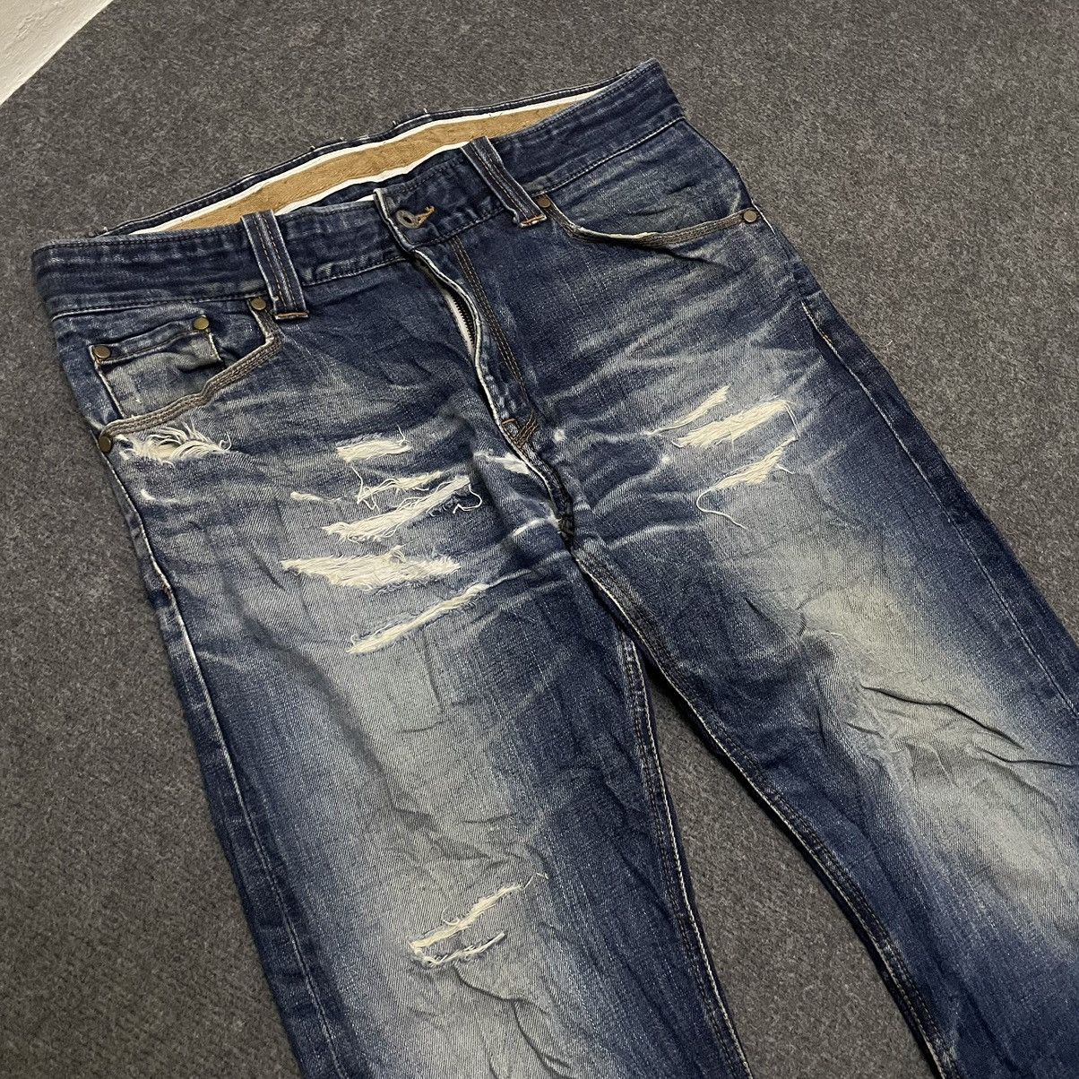 Russell Athletic × Vintage Vintage Russell Athletic Selvedge Denim Distressed Size US 36 / EU 52 - 2 Thumbnail