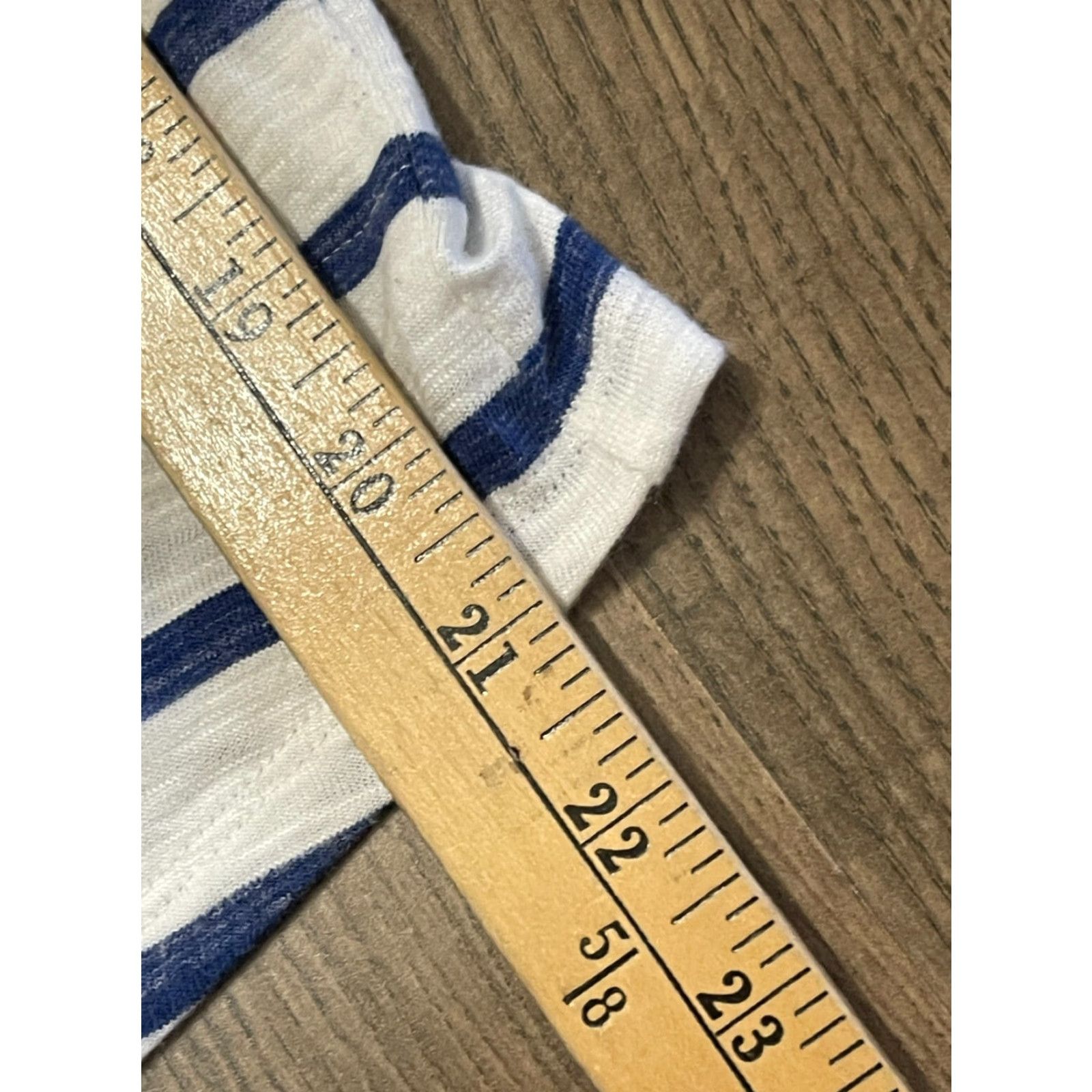 Vintage Soma Sweater Cardigan, Women's L, White Blue Striped Open, Regular Fit, Casual, 3-Season Womens Size L / US 10 / IT 46 - 6 Thumbnail