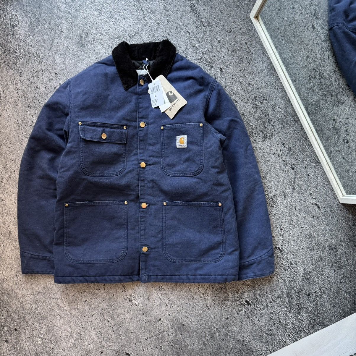 Carhartt Wip Carhartt chore jacket navy size m new workwear hype Size US M / EU 48-50 / 2 - 1 Thumbnail