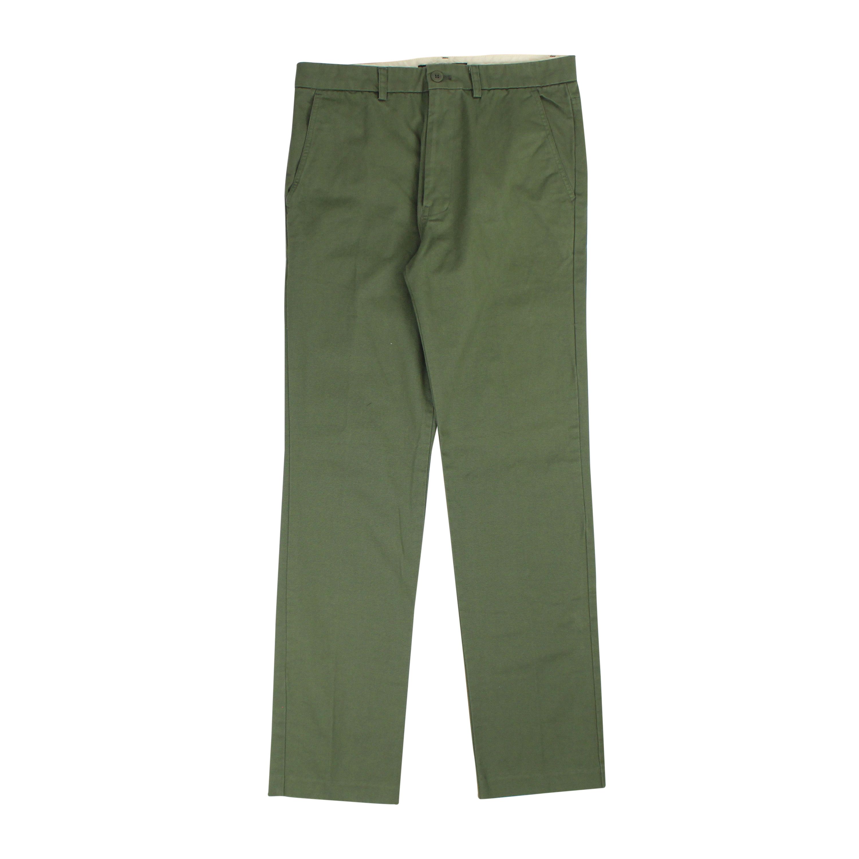 image of Freemans Sporting Club Green Cotton Pants Size 36, Men's