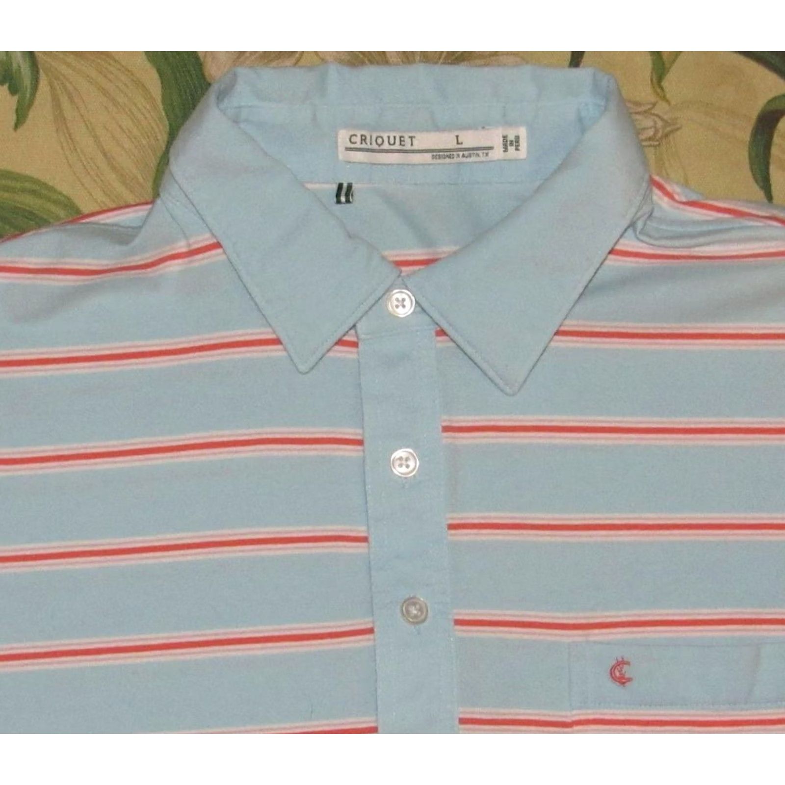 Vintage CRIQUET Blue Striped Short Sleeve Performance Polo Shirt Large Size US L / EU 52-54 / 3 - 2 Thumbnail
