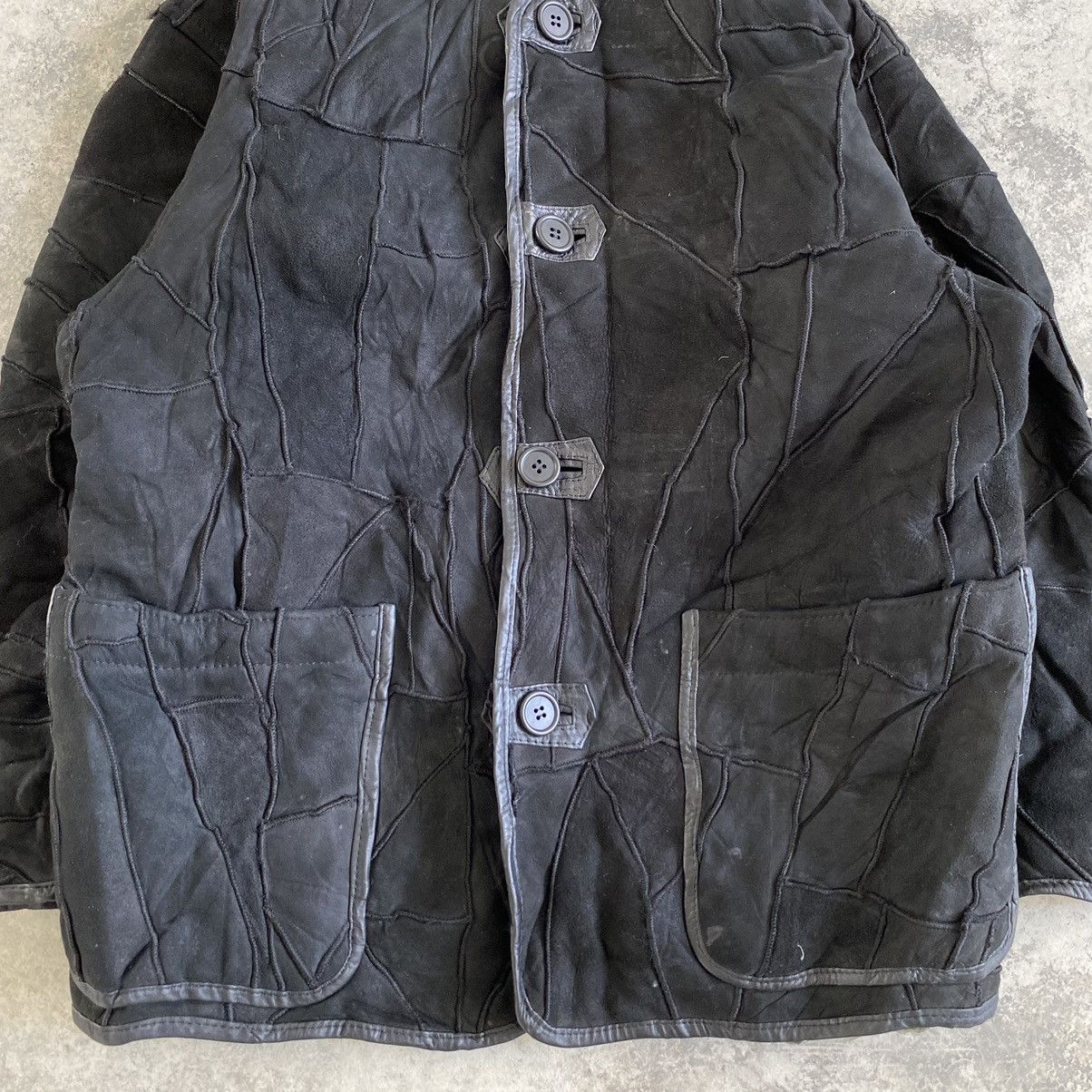 Issey Miyake 1990’s Hai Sporting Gear Shearling Panelled Leather Jacket Size US M / EU 48-50 / 2 - 4 Thumbnail