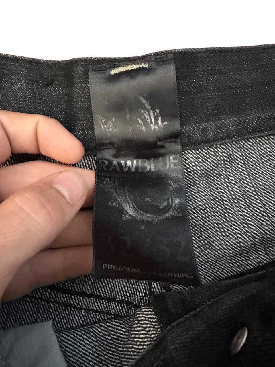 JNCO Y2K Embroidery Raw Blue Jeans Size US 32 / EU 48 - 3 Thumbnail
