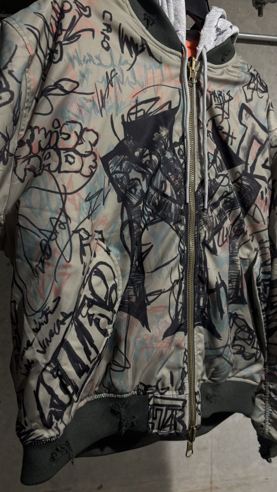 Mowalola Mowalola Graffiti Bomber Size US L / EU 52-54 / 3 - 2 Thumbnail