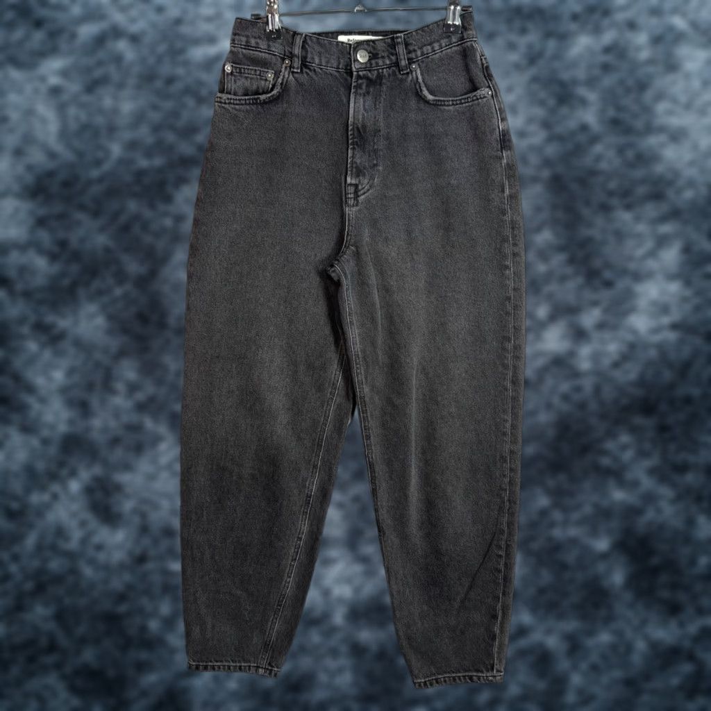 Reformation Jeans High-Waisted Tapered Leg Black Denim Womens Size 26