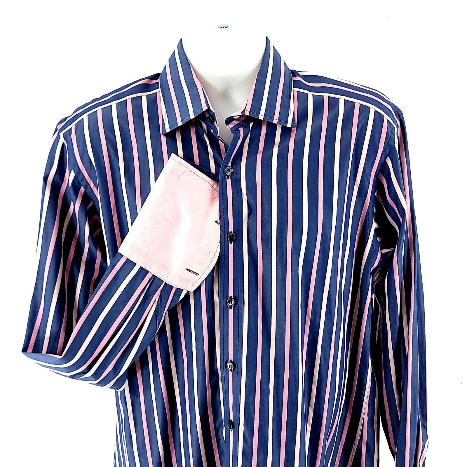 Ted Baker Ted Baker London Archive Size 16 Blue Pink Striped French Cu Size US S / EU 44-46 / 1 - 1 Thumbnail