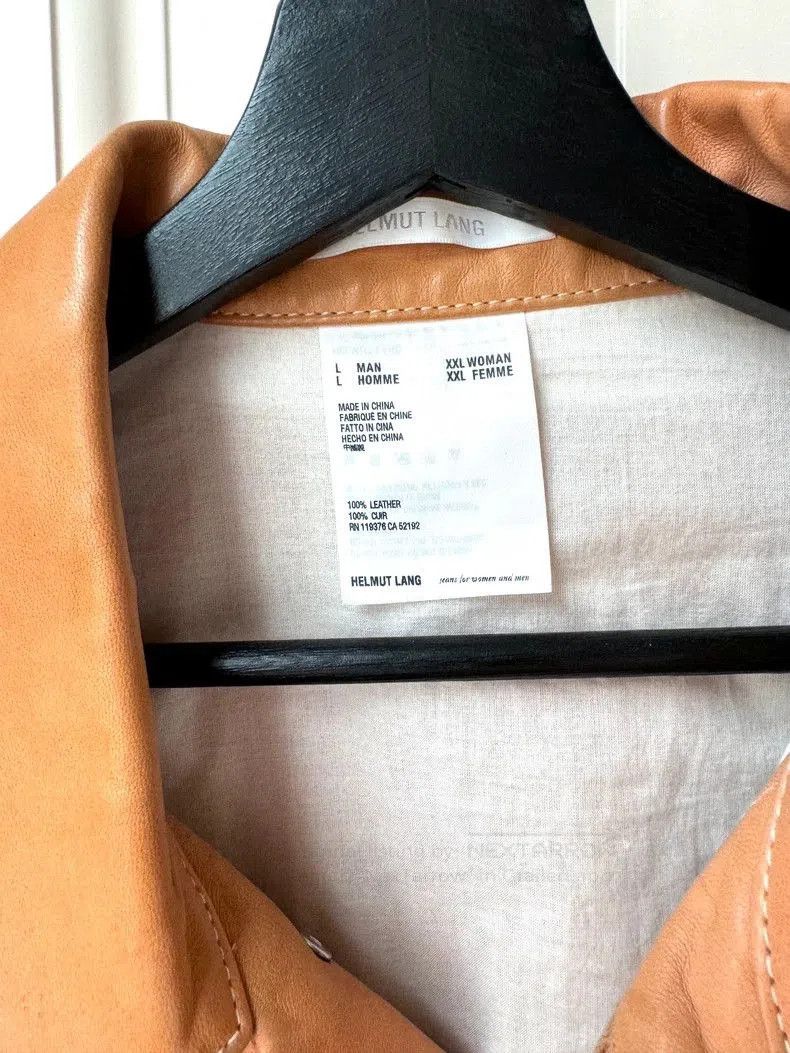 Helmut Lang Helmut Lang Orange Pink Leather Jacket. Size US L / EU 52-54 / 3 - 3 Thumbnail
