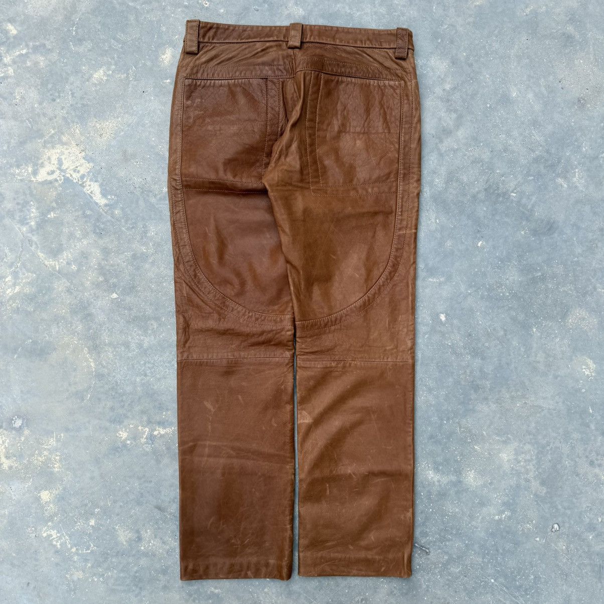 Dirk Bikkembergs Vintage Dirk Bikkembergs Lamb Leather Pants Size US 33 - 2 Thumbnail