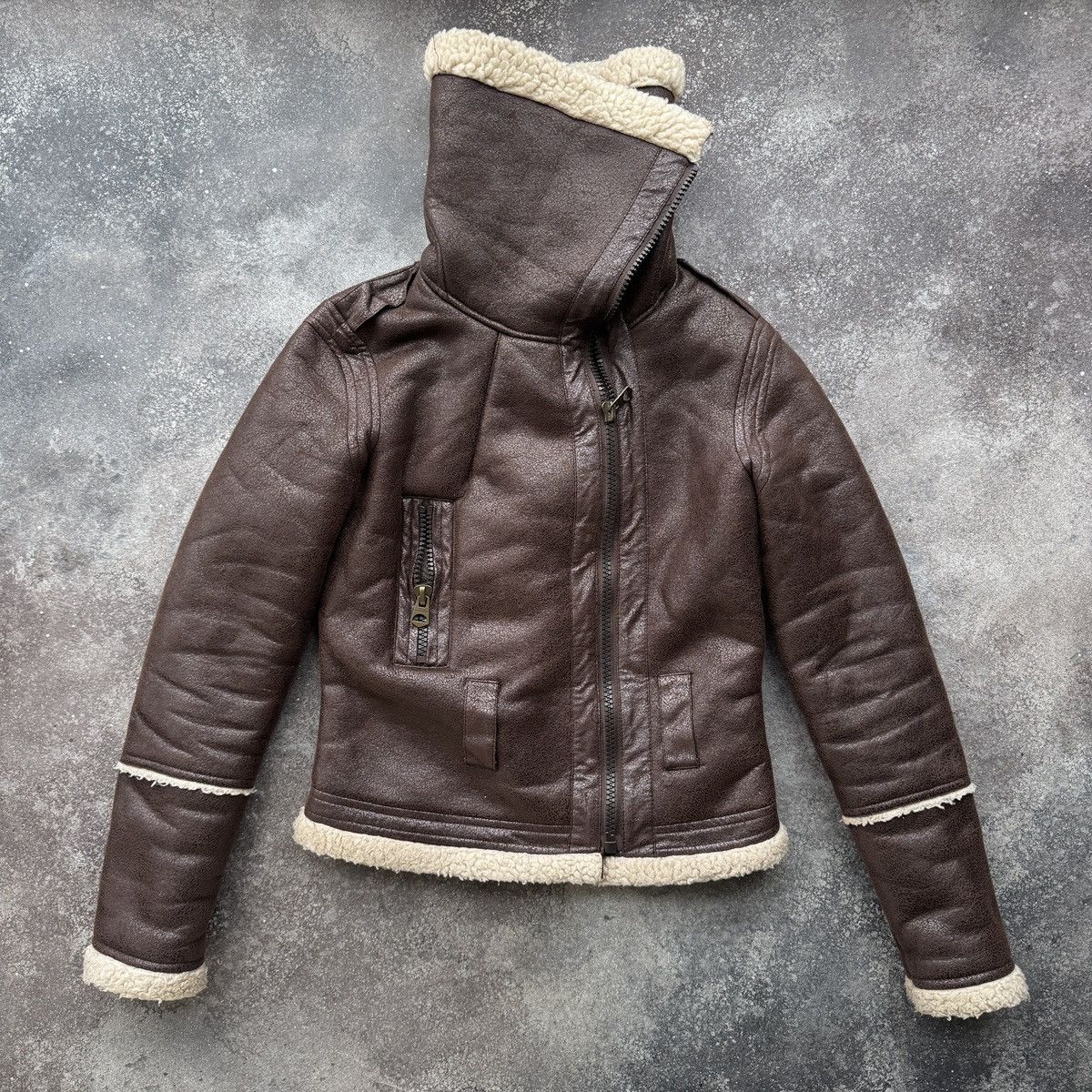 Y2K Glamour Faux Fur Shearling/Sheepskin Cropped Jacket