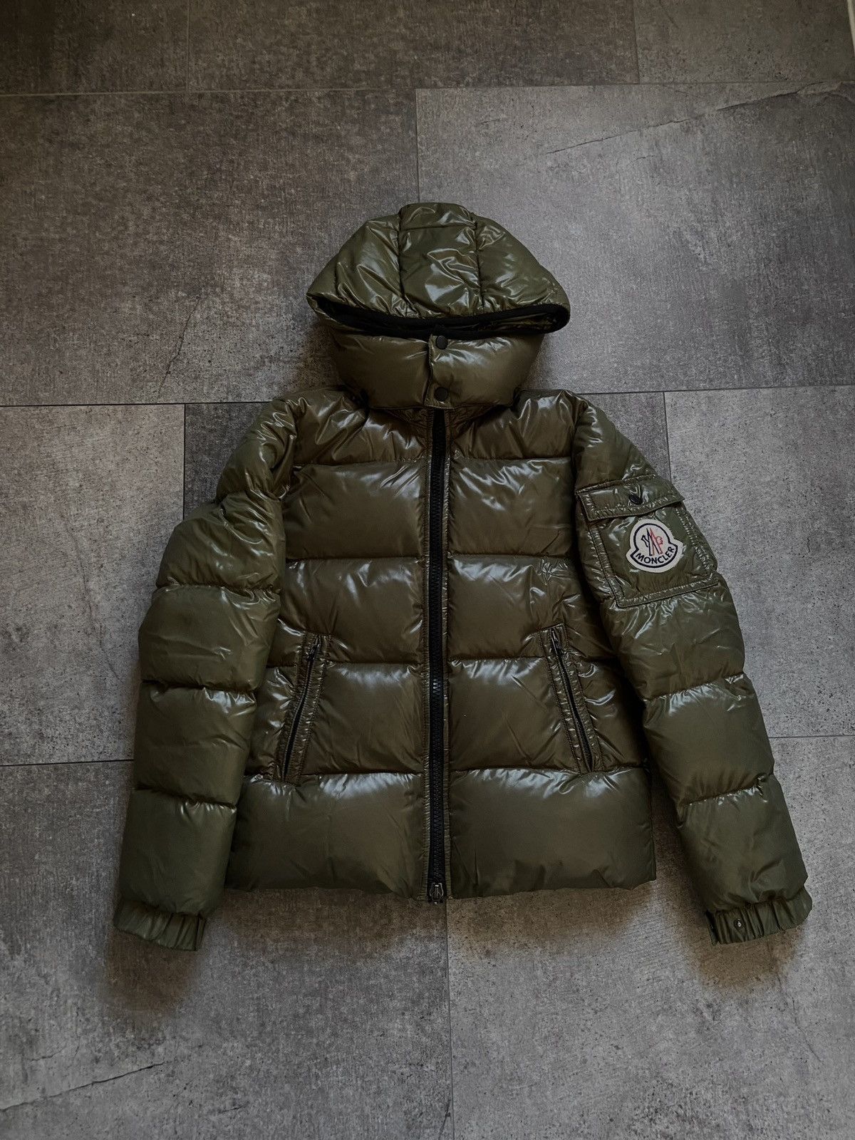 image of Vintage Moncler Jacket Green, Men's (Size Small)