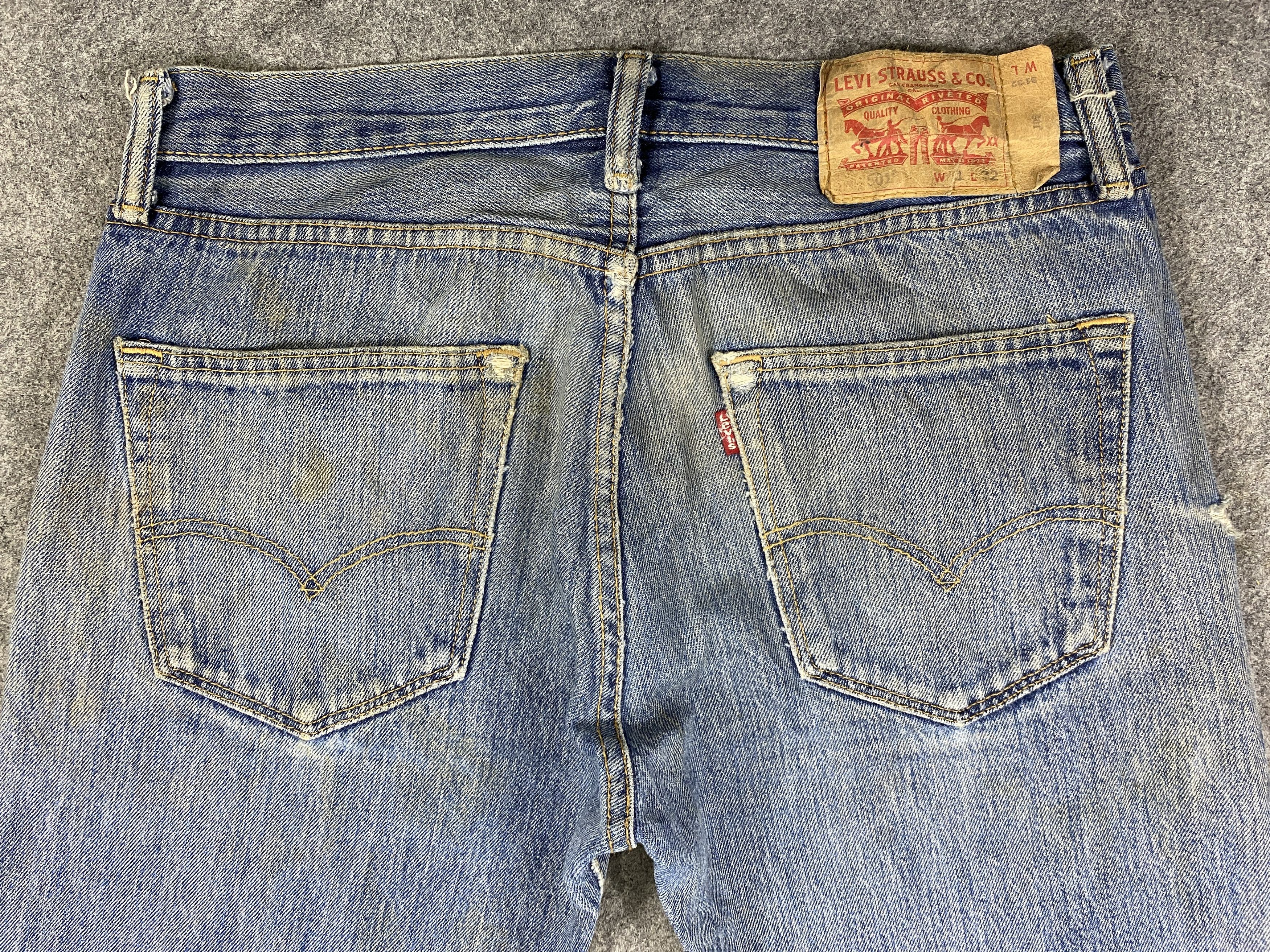 Levi's Dirty Used Blue Vintage Levi's 501 32x30.5 Denim -JN2245 Size US 32 / EU 48 - 4 Thumbnail
