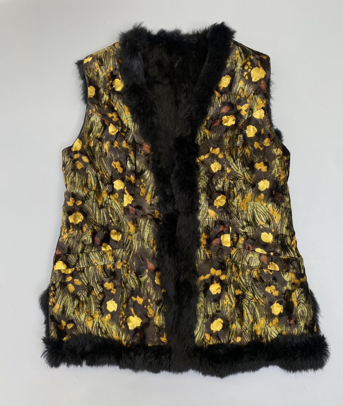 Vintage CSC Rabbit Fur Vest Size L / US 10 / IT 46 - 13 Thumbnail
