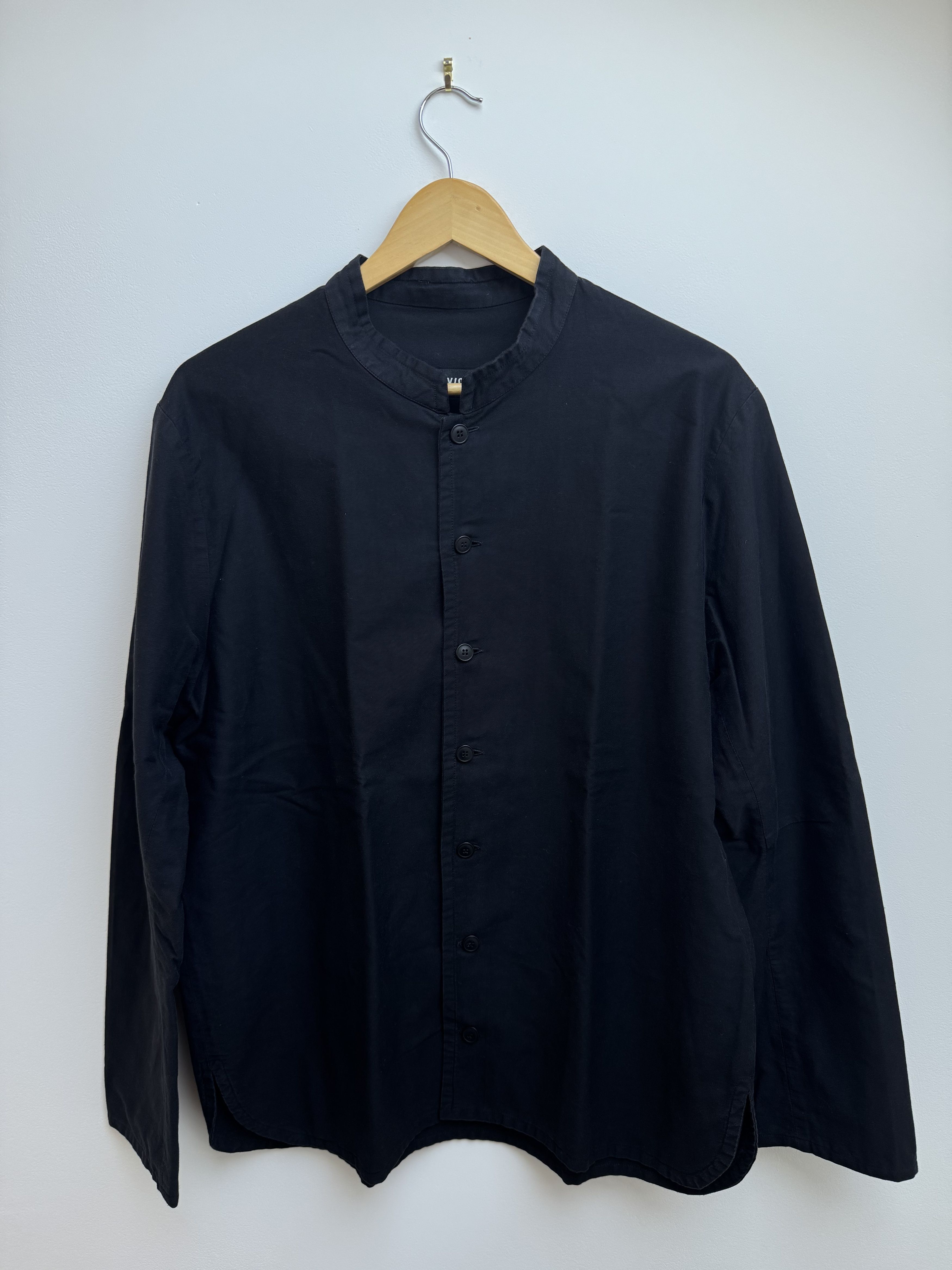 Monk collar overshirt / shirt jacket / button-up