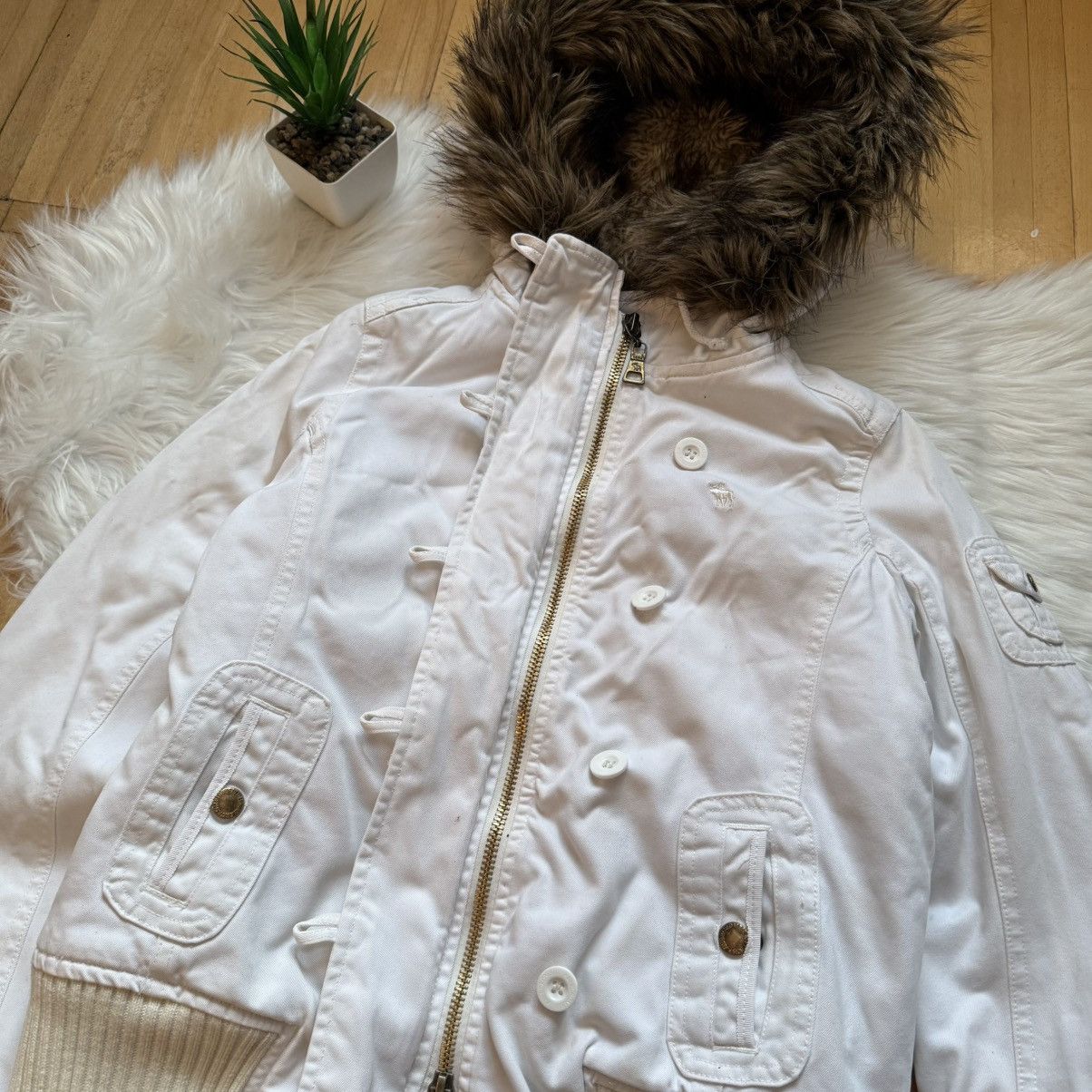 Abercrombie & Fitch 📌Crazy Abercrombie & Fitch Vintage Fur Bomber Jacket Size S / US 4 / IT 40 - 8 Thumbnail