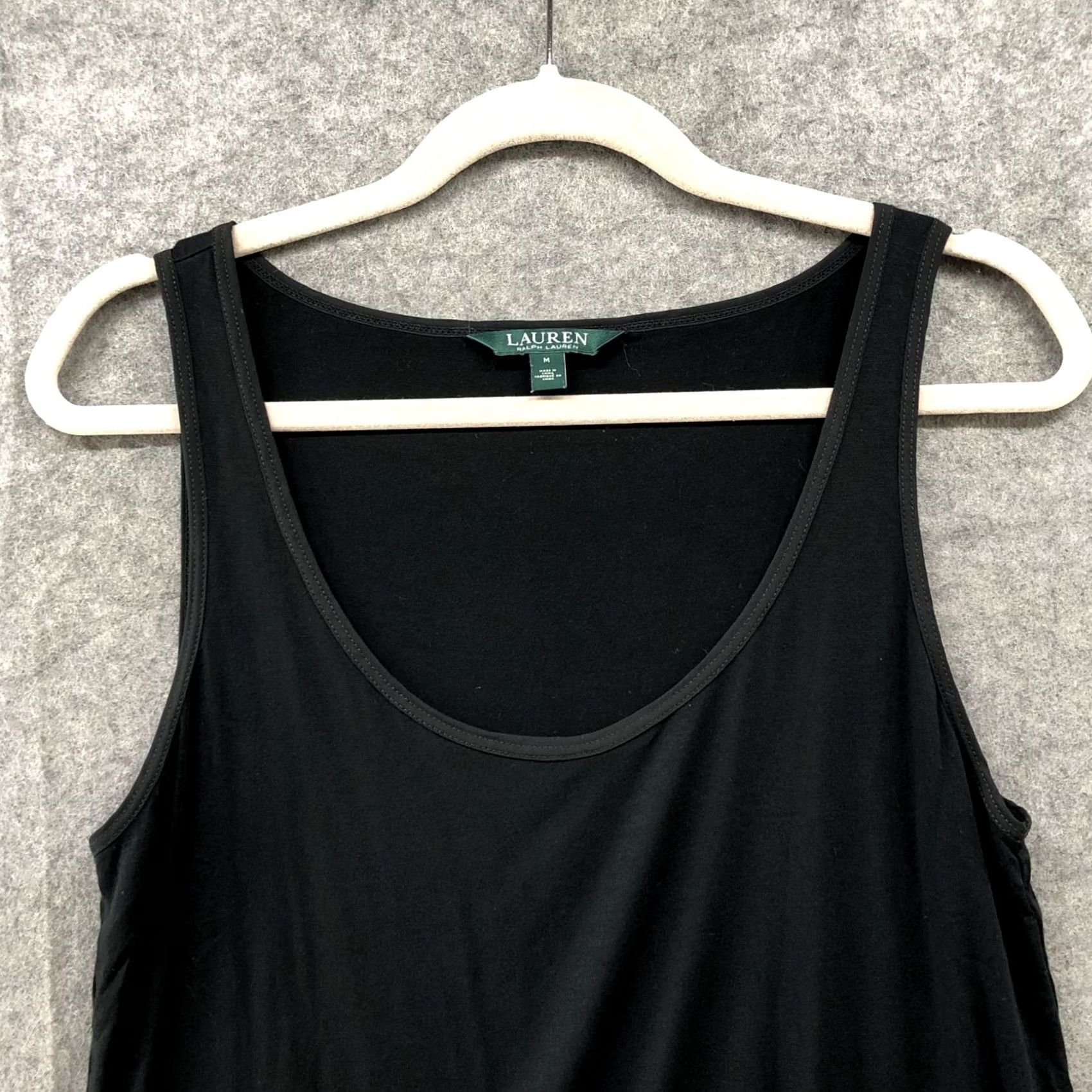 Ralph Lauren Lauren Ralph Lauren Tank Top Womens M Black Jersey Knit Scoop Neck Sleeveless Pullover Size M / US 6-8 / IT 42-44 - 6 Thumbnail