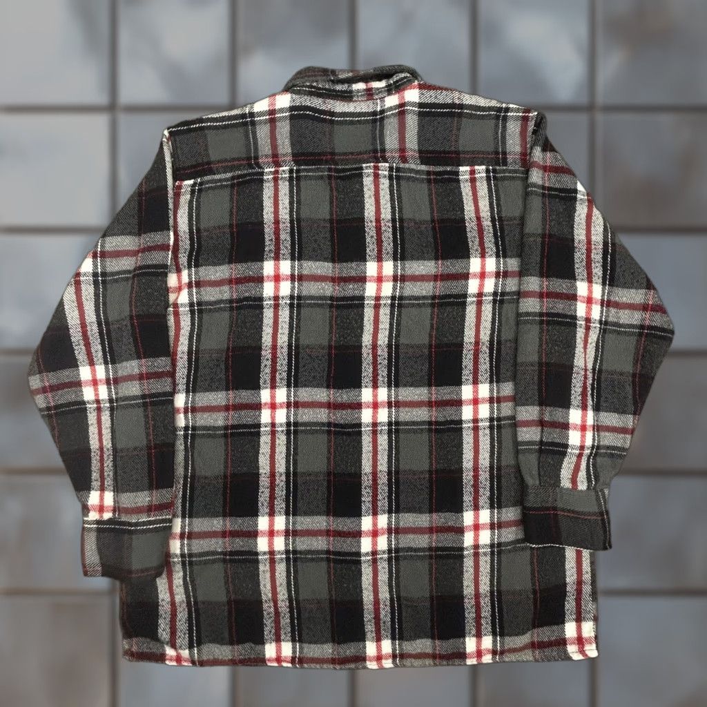 Vintage VINTAGE Whitefish Bay Shirt Jacket Mens XL Plaid Lined Flannel Black Red 80s 90s Size US XL / EU 56 / 4 - 1 Thumbnail