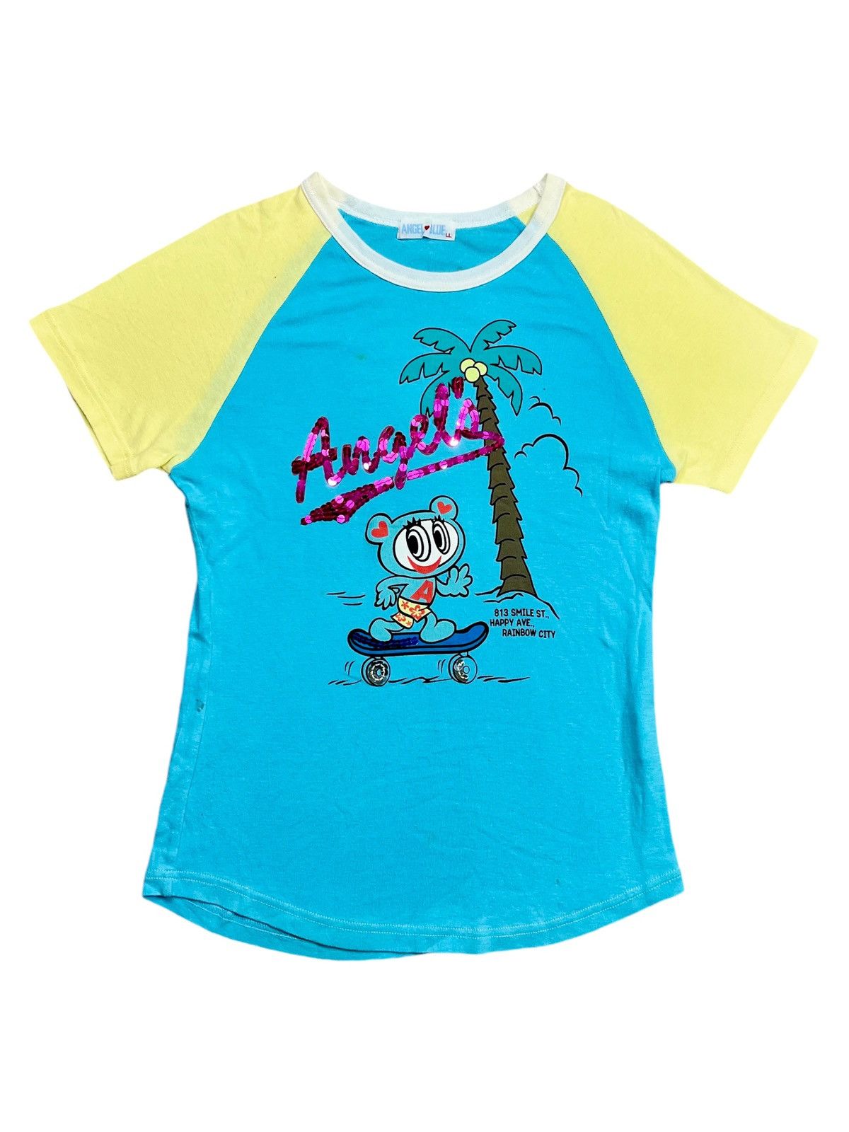 Hysteric Glamour 2000s Angel Blue - Sequined Baby Tee Size M / US 6-8 / IT 42-44 - 1 Thumbnail