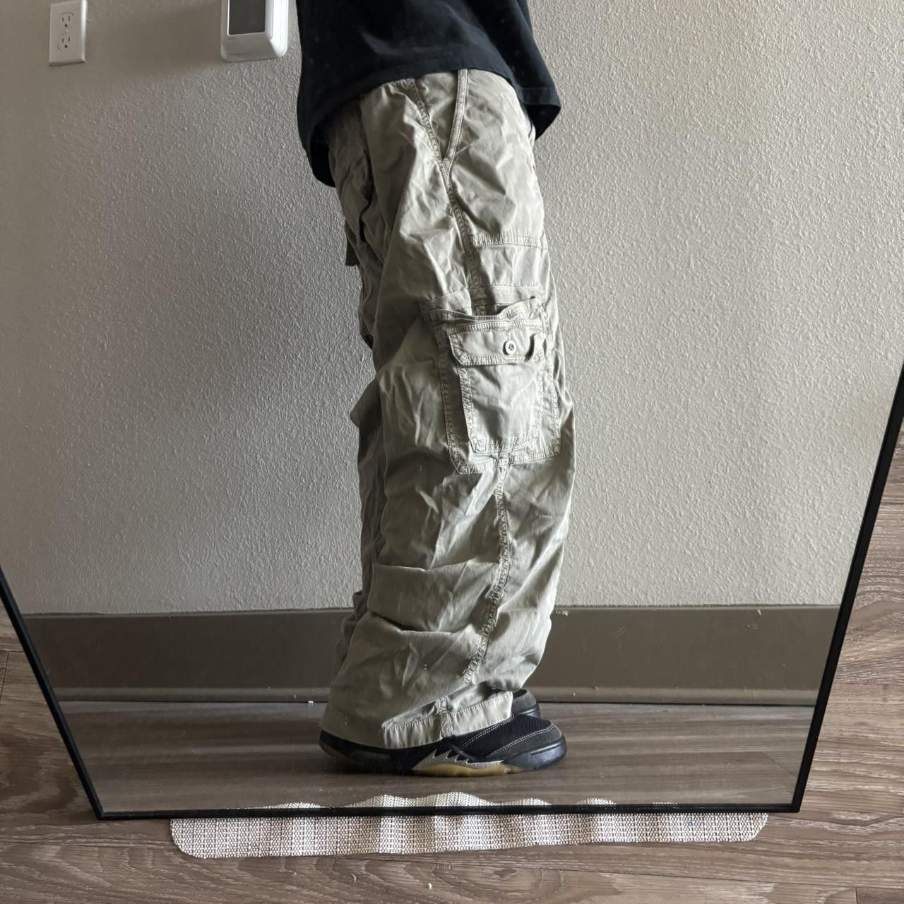 Vintage Crazy Vintage Y2K/2000s Baggy Khaki Brown Skater Style Cargo Pants! 36x27 Size US 36 / EU 52 - 2 Thumbnail